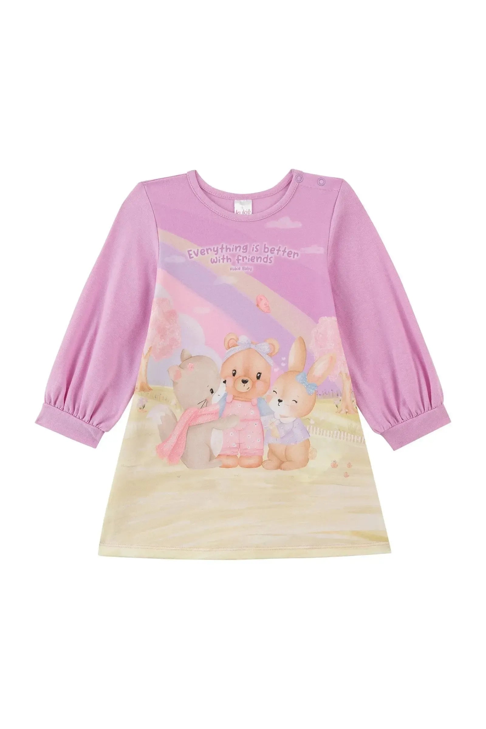 Vestido em Cotton 91868 Kukiê Bebê Menina