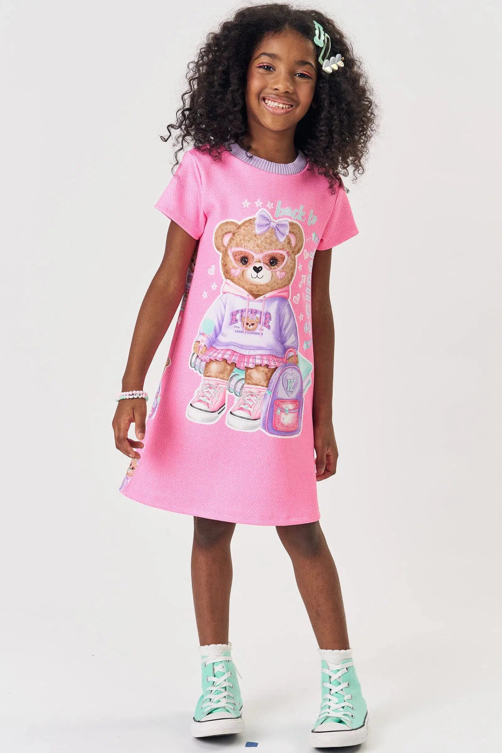 Vestido Infantil Menina em Fly Tech 82339 Kukiê