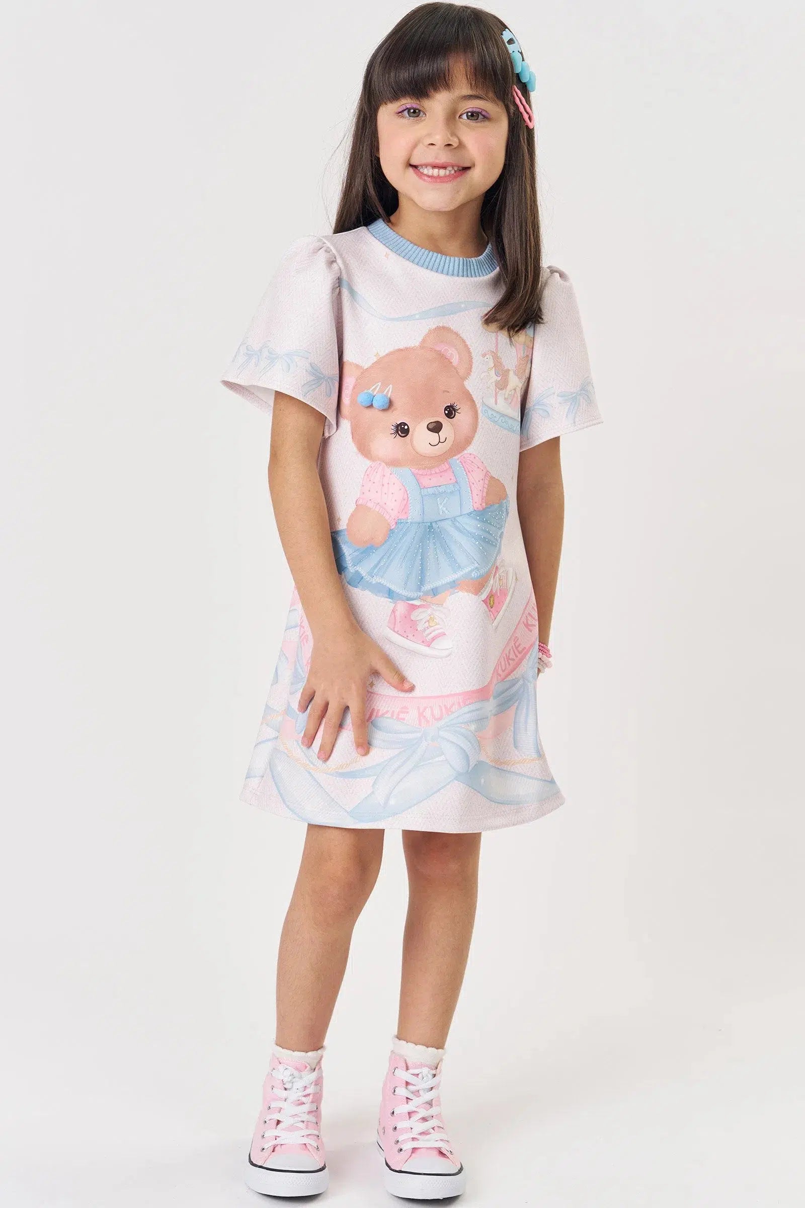 Vestido Infantil Menina em Fly Tech 82348 Kukiê