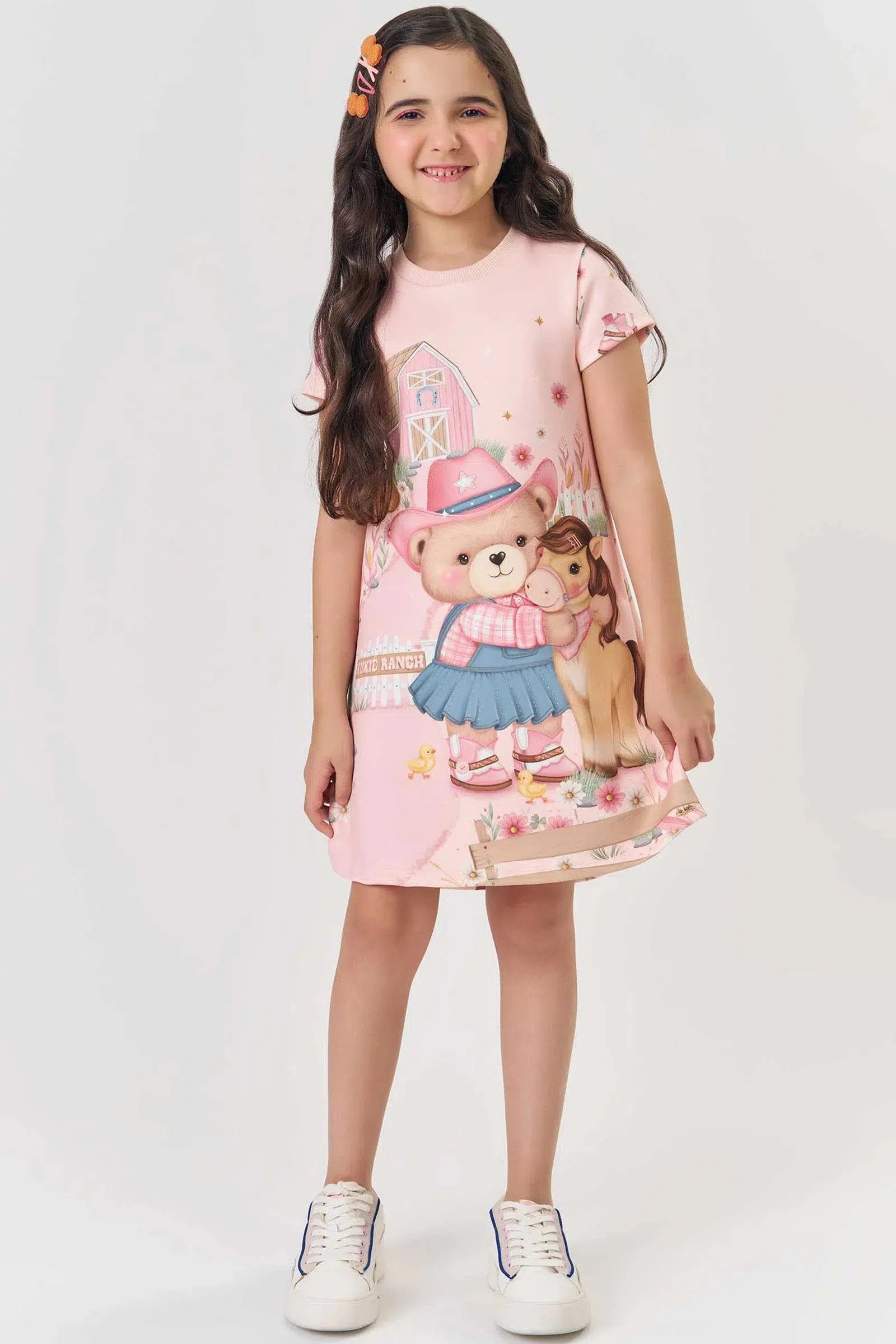 Vestido Infantil Menina em Fly Tech 82384 Kukiê