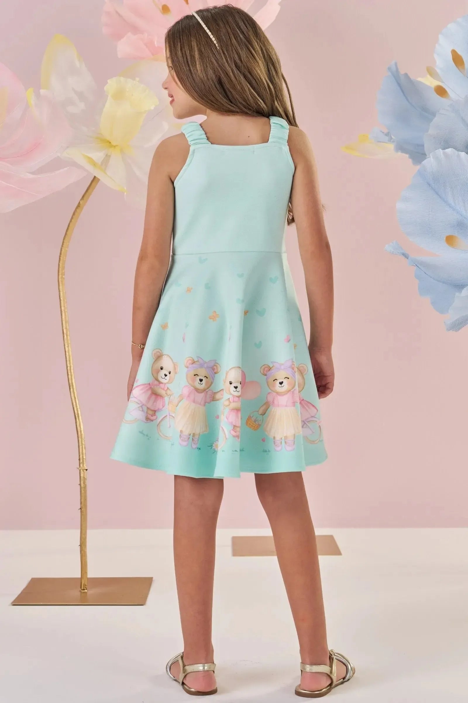 Vestido em Fly Tech 88748 Kukiê Infantil Menina