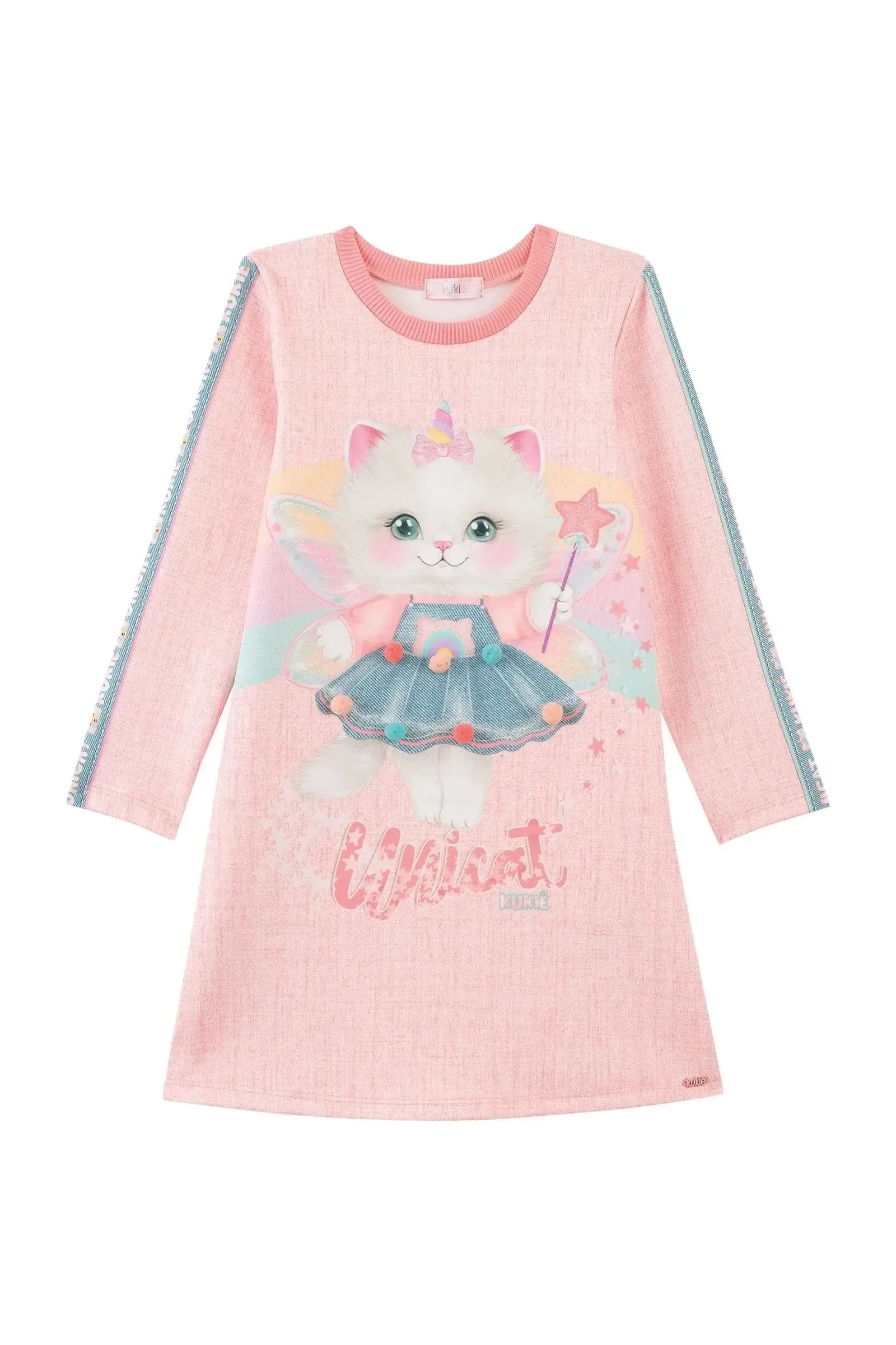 Vestido em Fly Tech 89571 Kukiê Infantil Menina