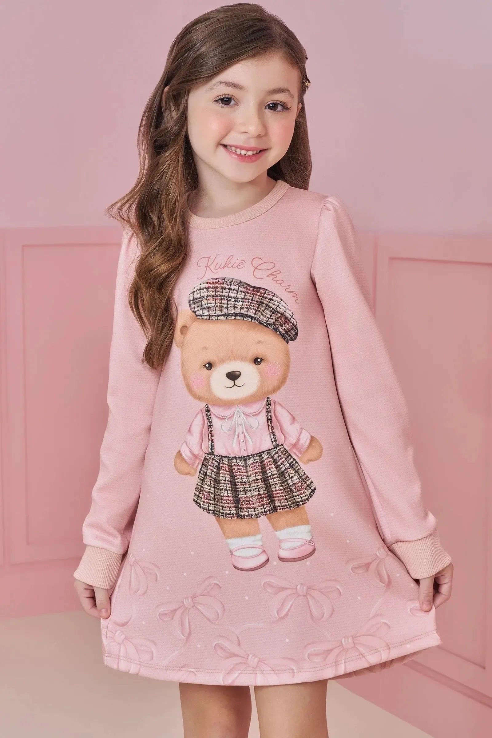 Vestido em Fly Tech 92077 Kukiê Infantil Menina