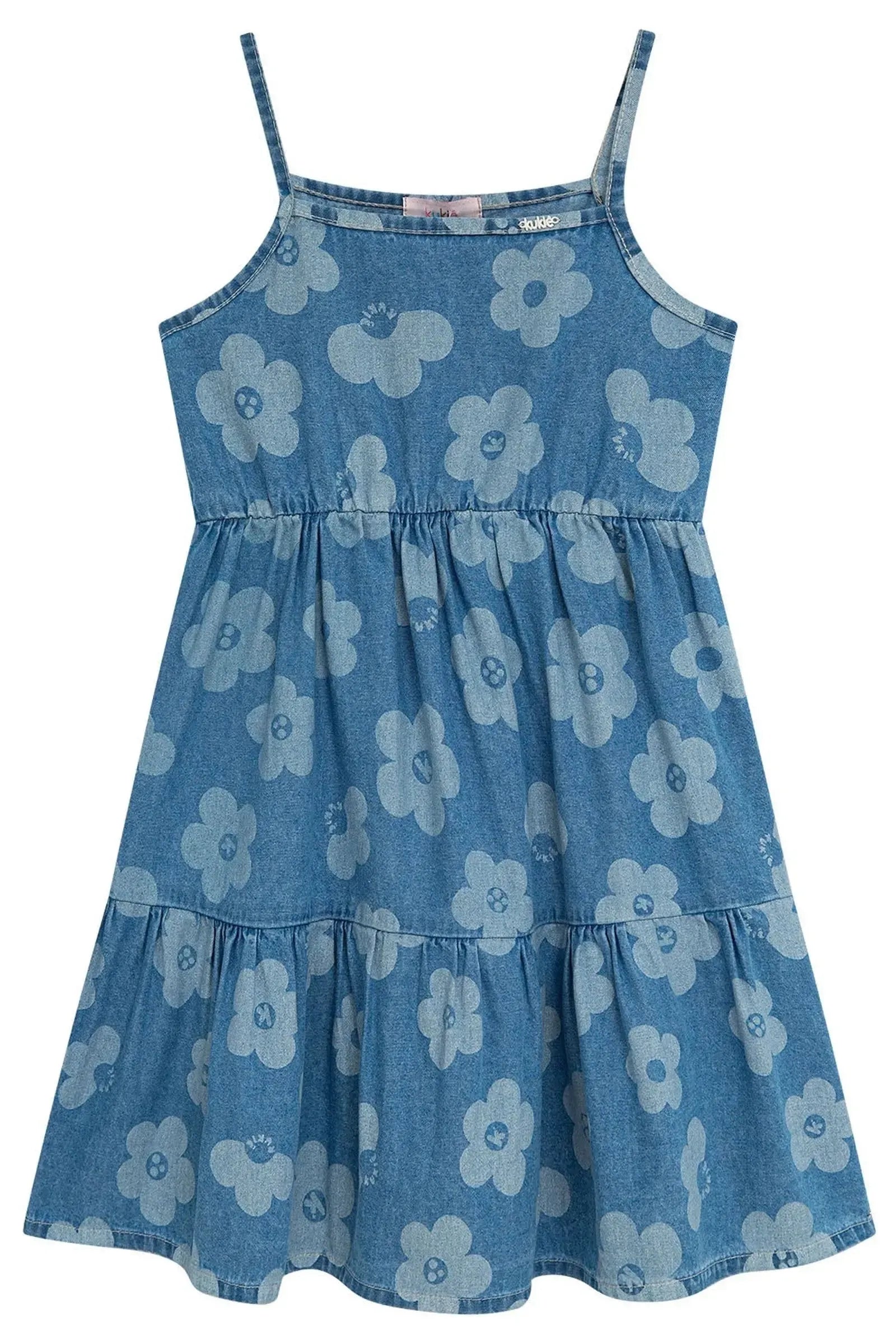 Vestido em Jeans 95074 Kukiê Infantil Menina