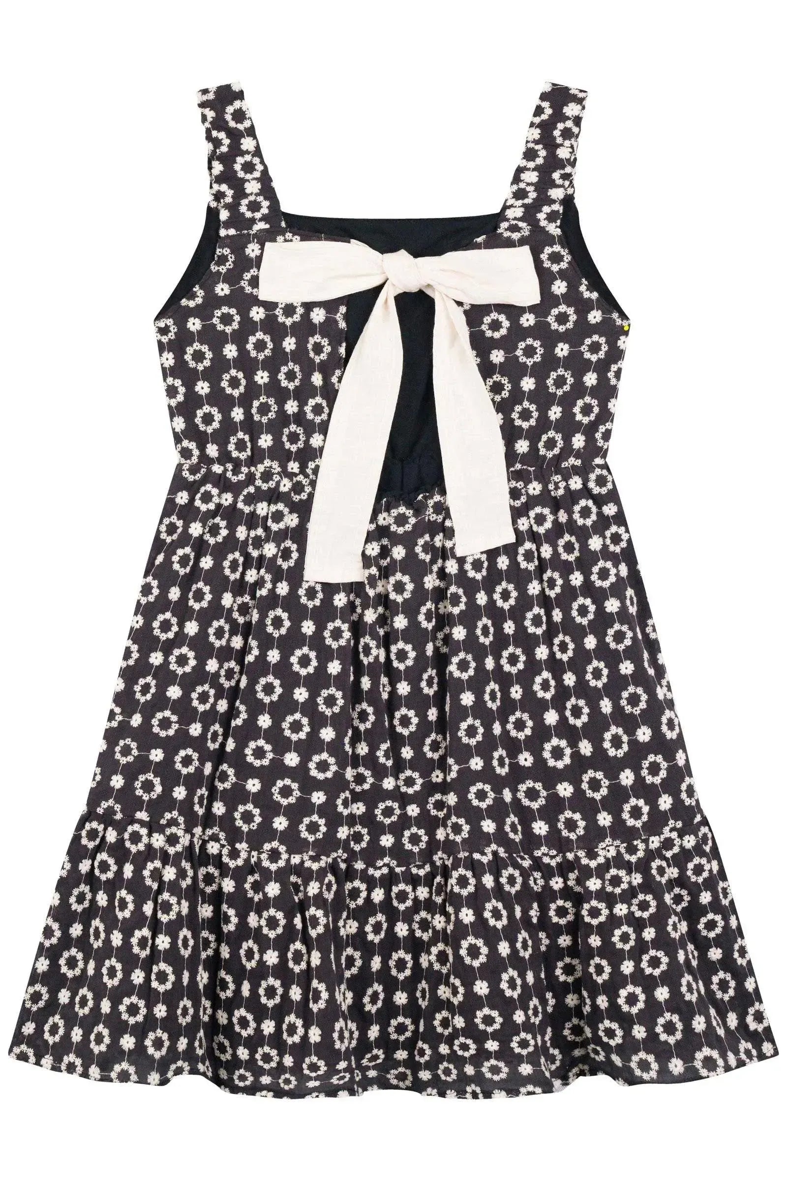 Vestido em Laise Floral Bordada 100% Algodão 86981 Kukiê Infantil Menina