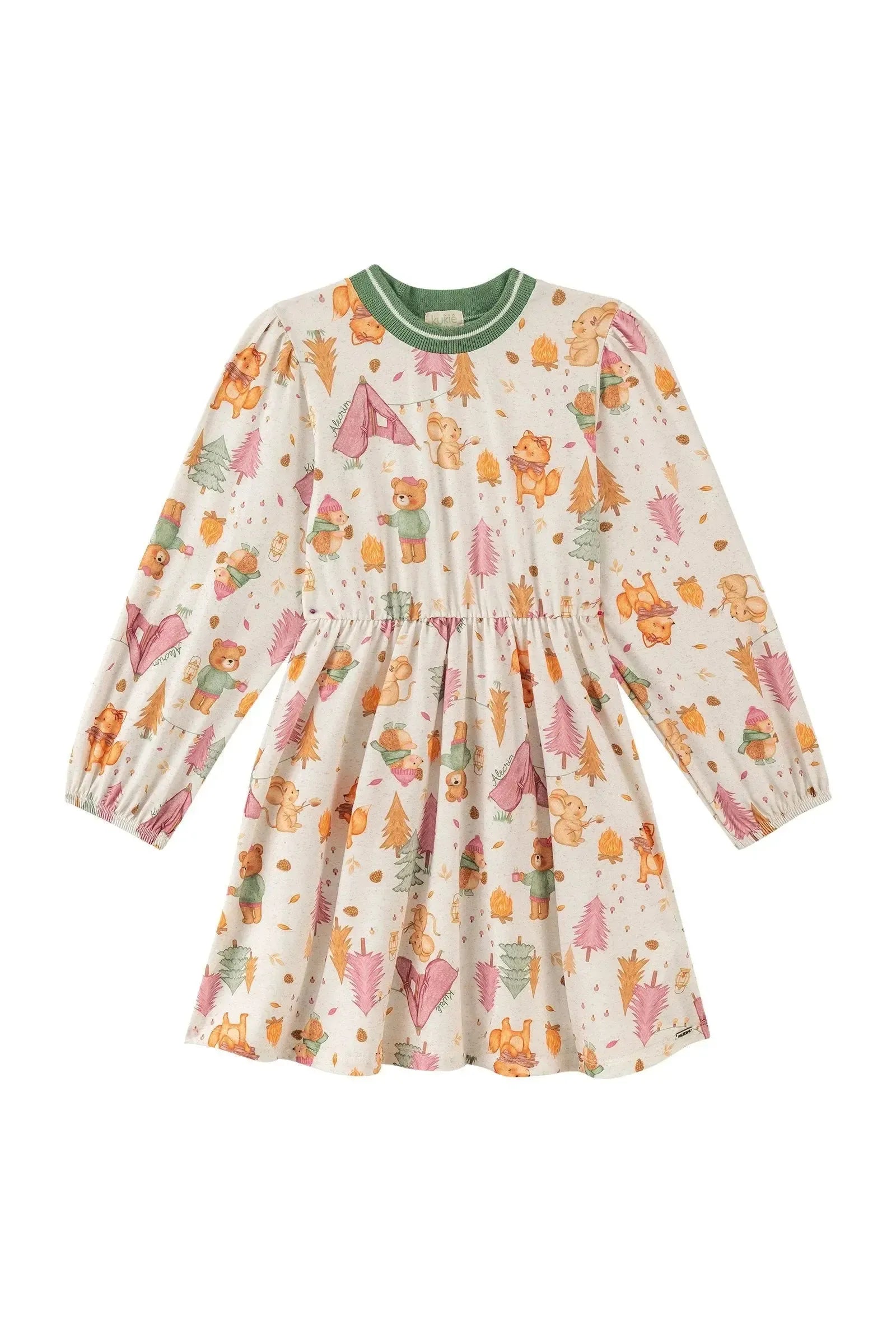 Vestido em Malha Comfy 89246 Kukiê Infantil Menina