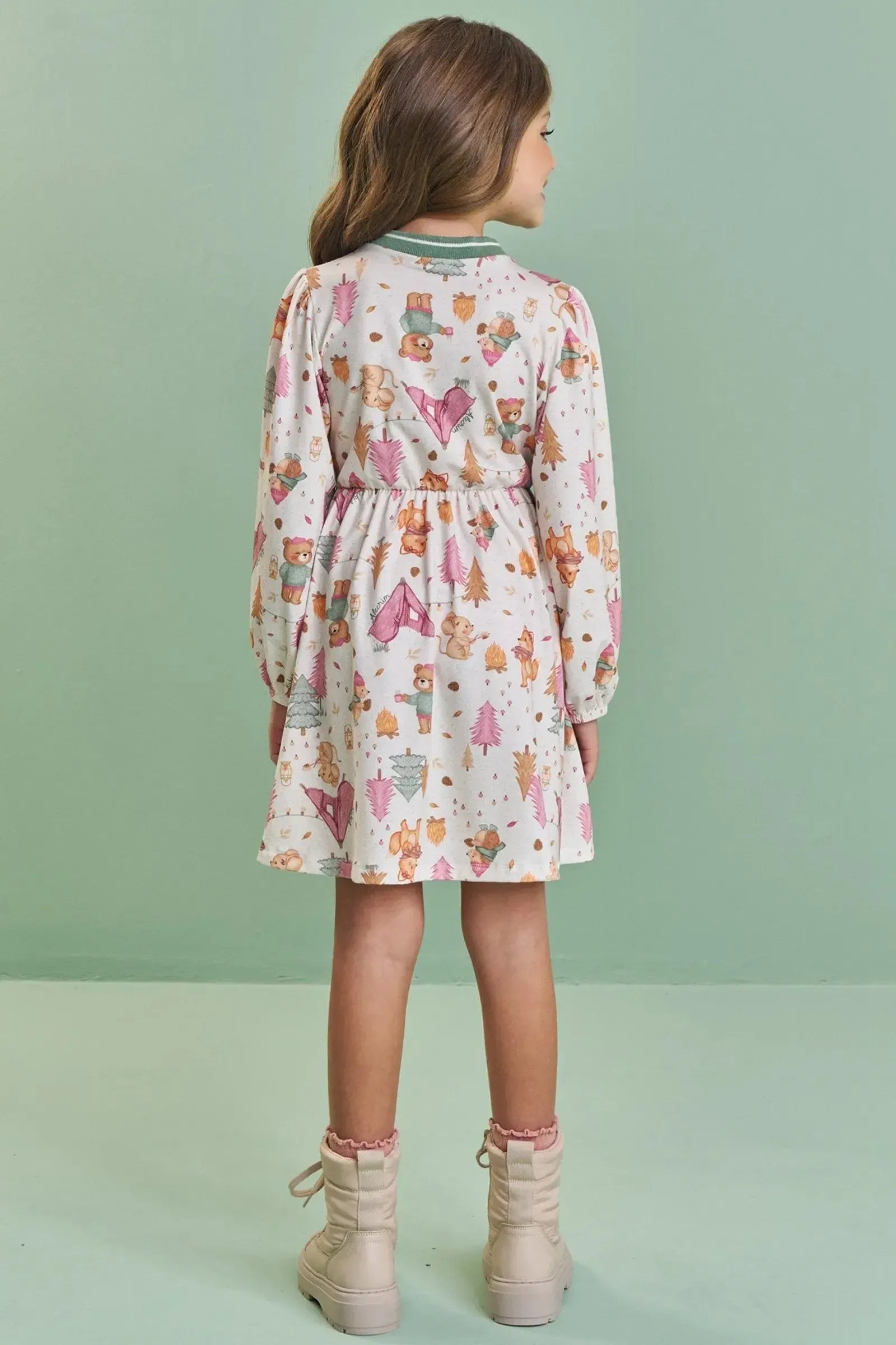 Vestido em Malha Comfy 89246 Kukiê Infantil Menina