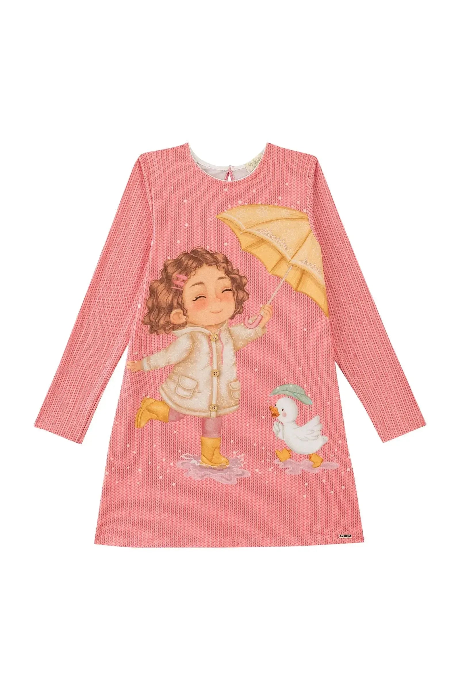 Vestido em Malha Comfy 89588 Kukiê Infantil Menina