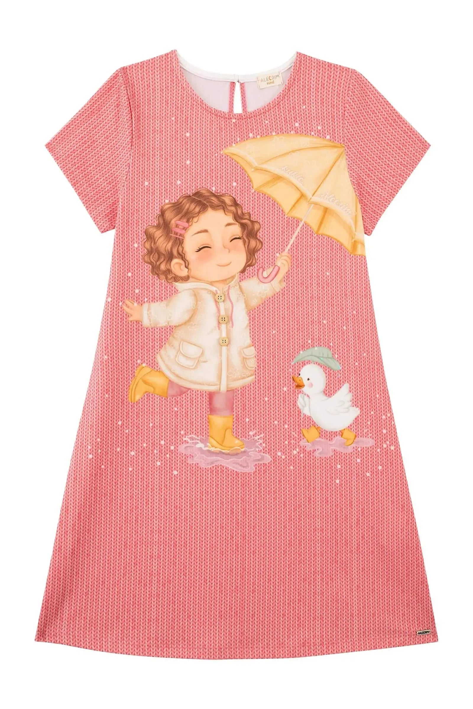 Vestido em Malha Comfy 93759 Kukiê Infantil Menina