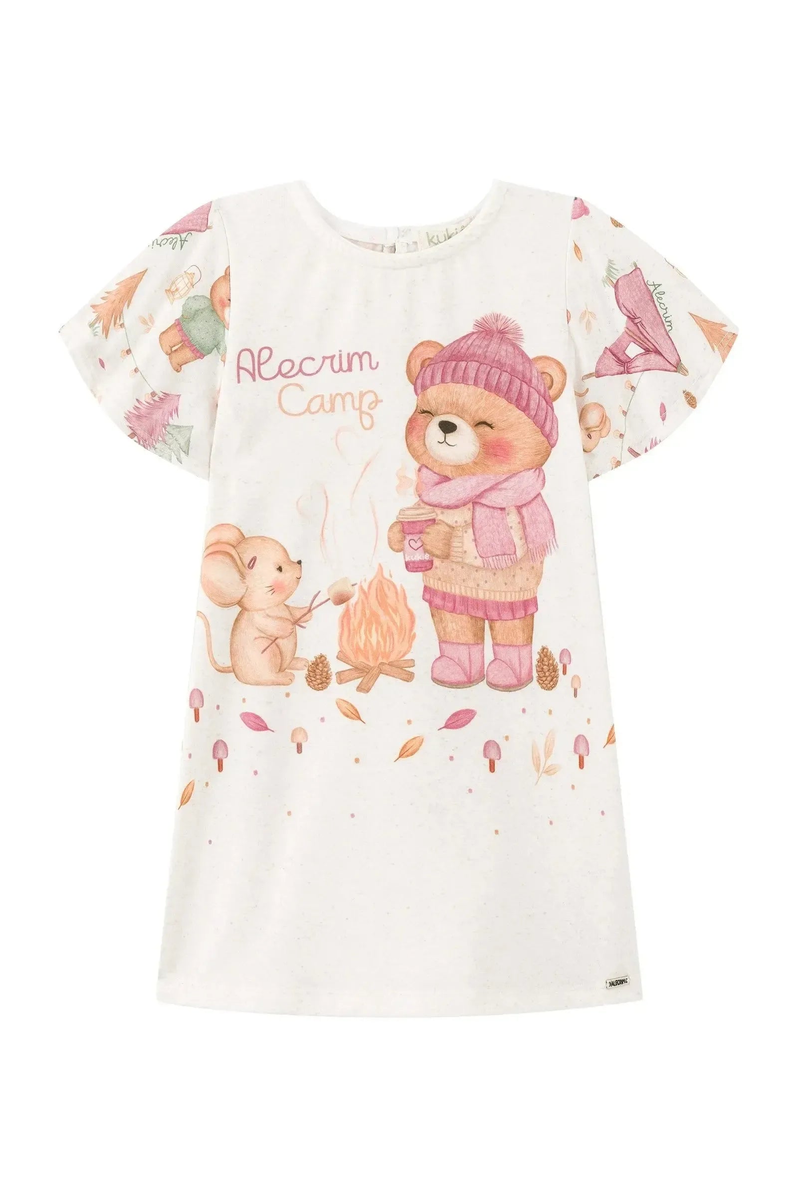 Vestido em Malha Comfy 93769 Kukiê Infantil Menina