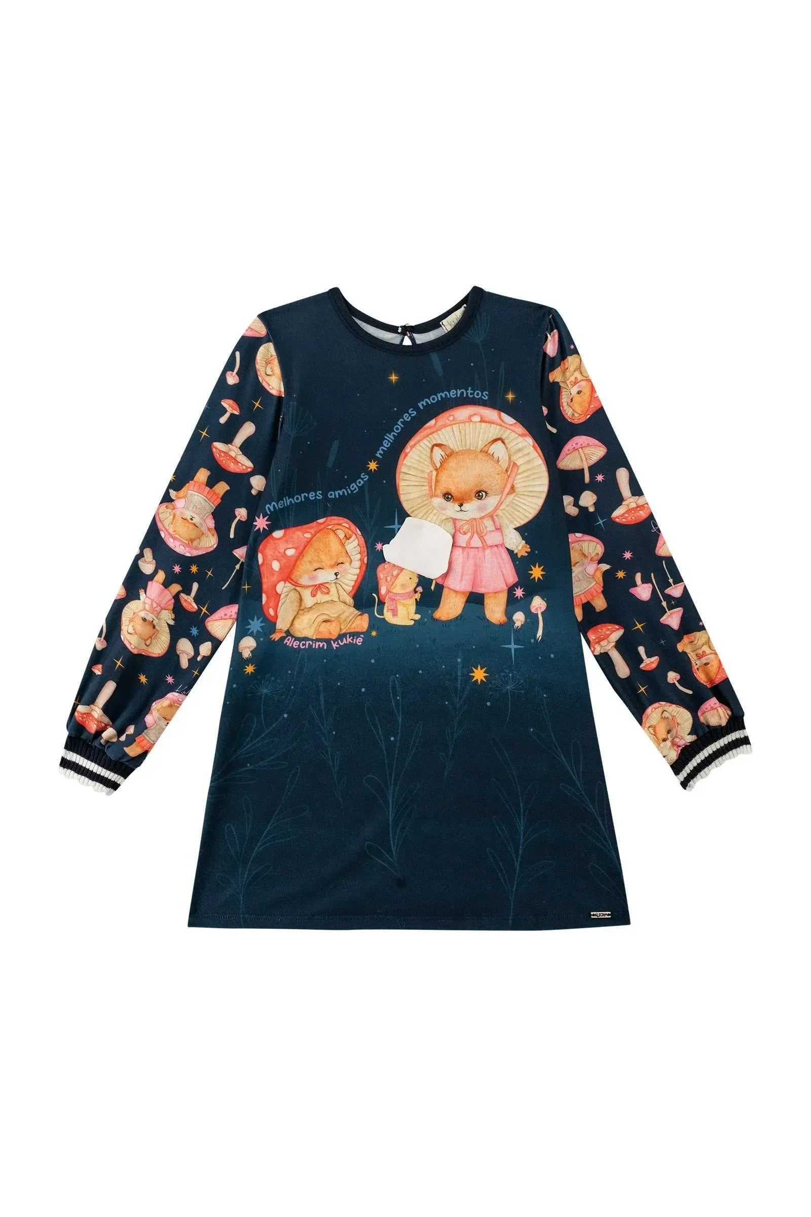 Vestido em Malha Fresh 89251 Kukiê Infantil Menina