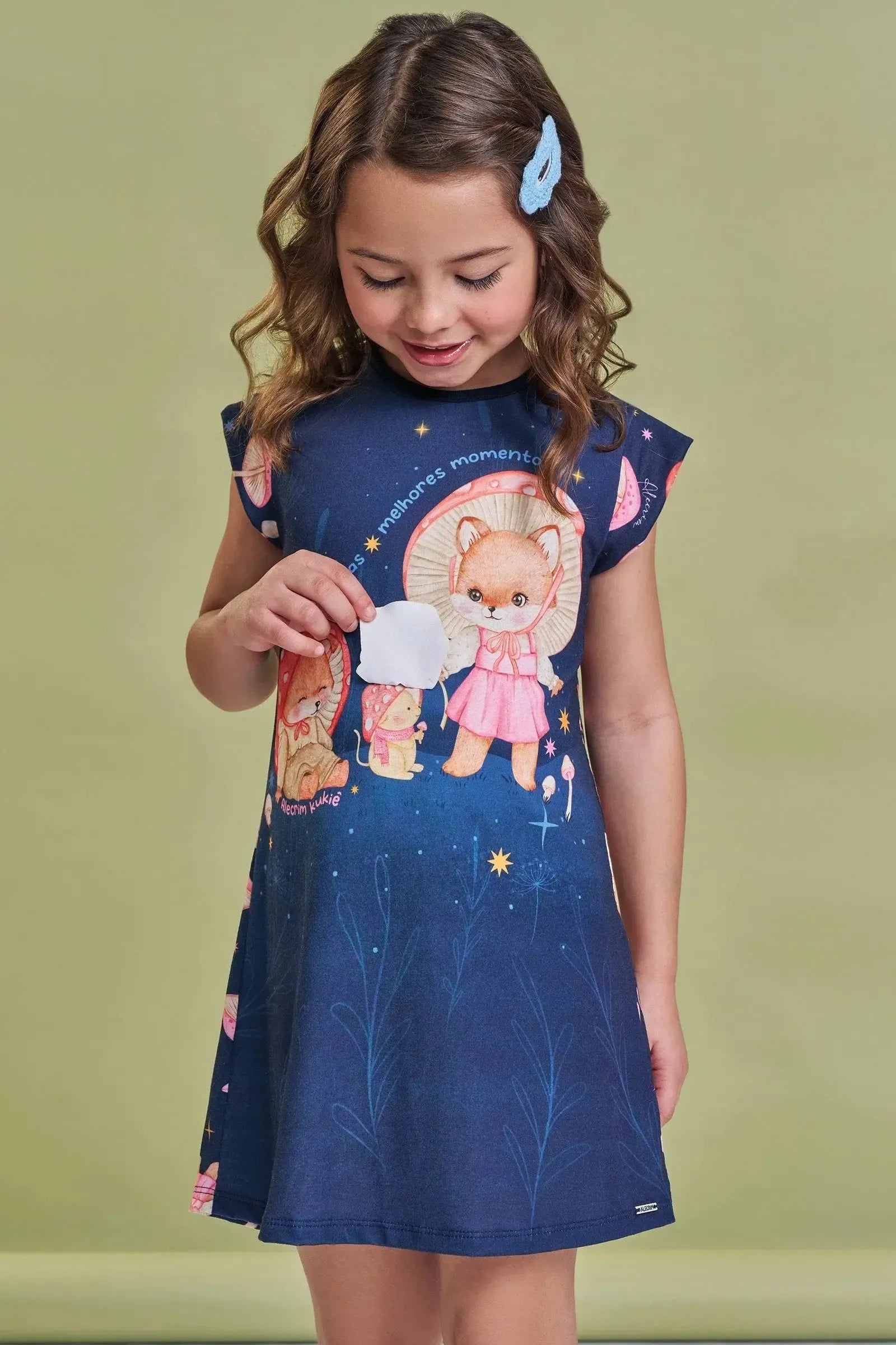 Vestido em Malha Fresh 93752 Kukiê Infantil Menina