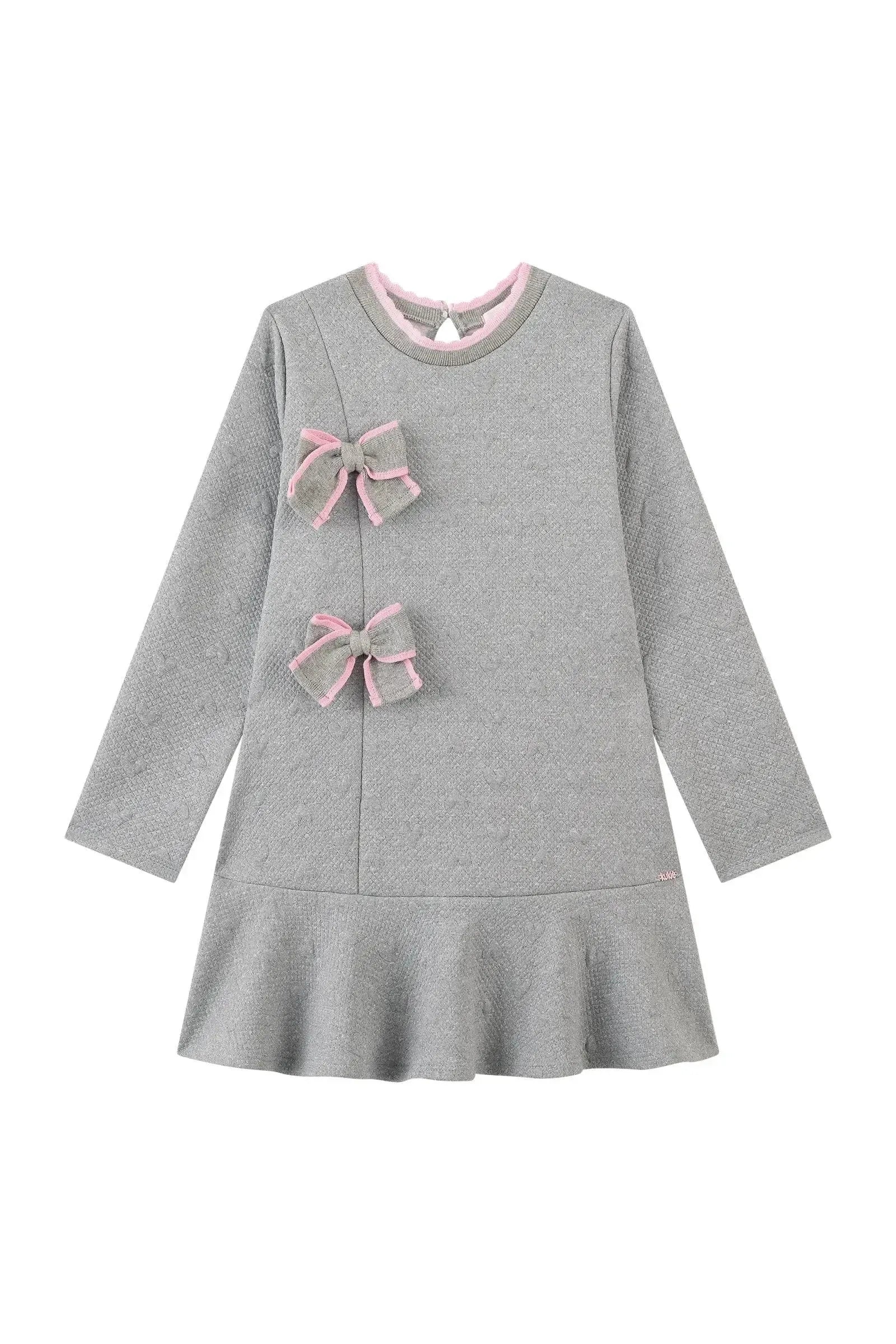 Vestido em Malha Matelassê 90820 Kukiê Infantil Menina
