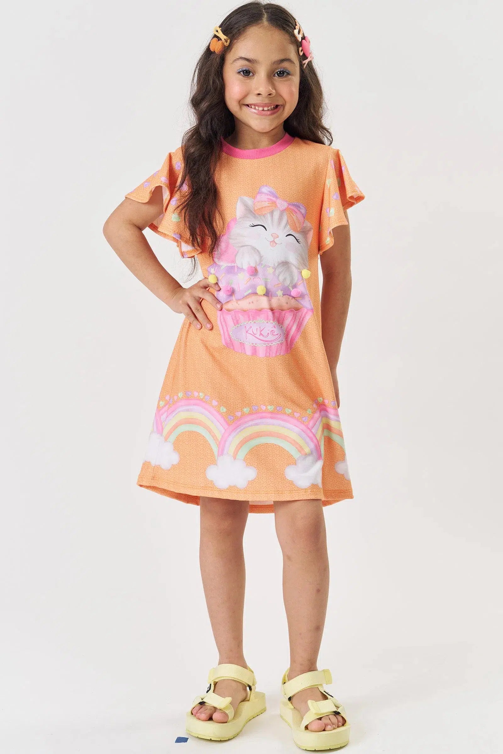 Vestido Infantil Menina em Malha Power 81587 Kukiê