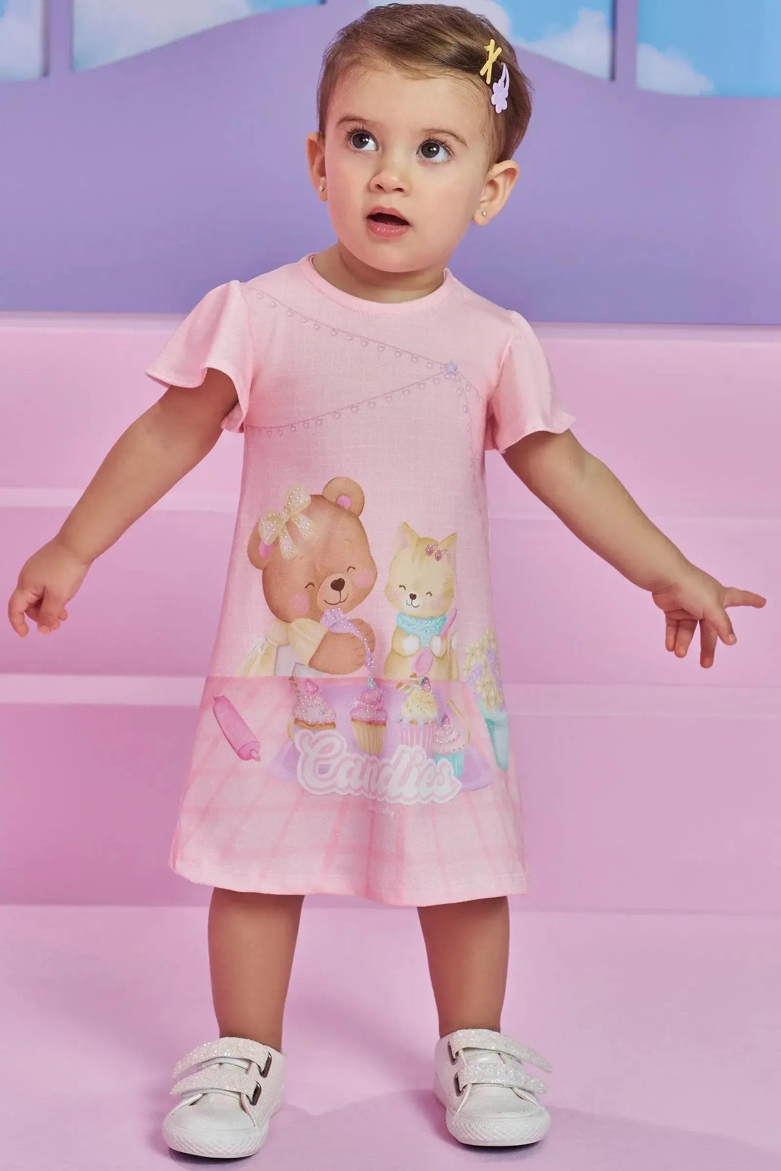 Vestido em Malha Power 92962 Kukiê Bebê Menina