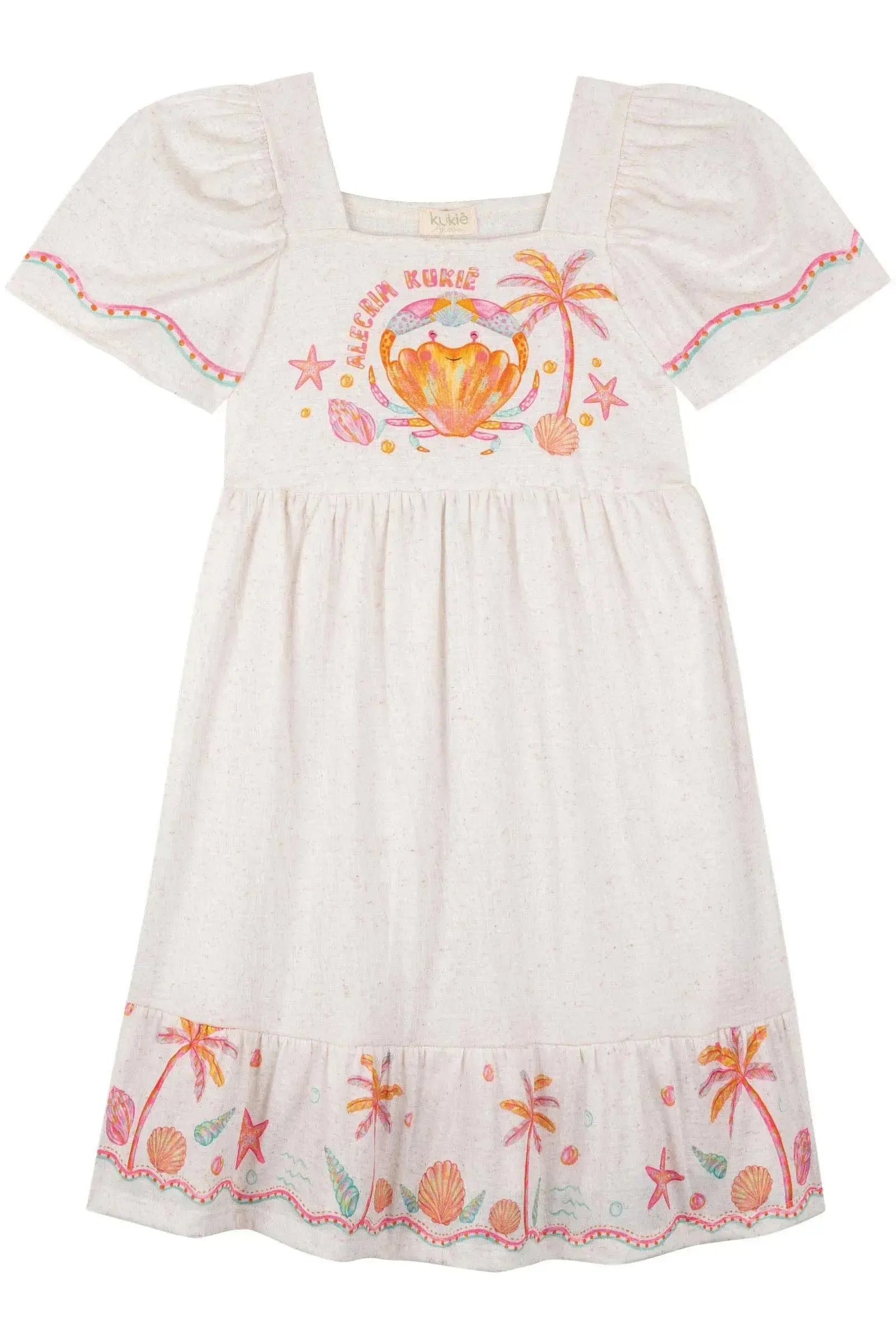 Vestido em Malha Wave 86488 Kukiê Infantil Menina
