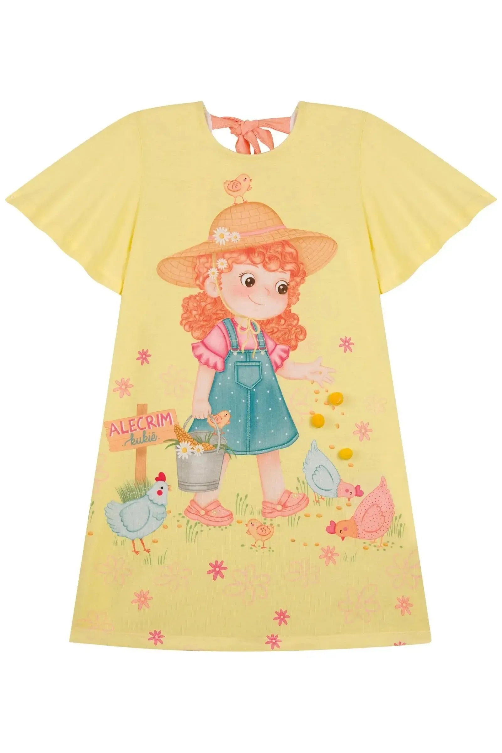 Vestido em Meia Malha 86484 Kukiê Infantil Menina
