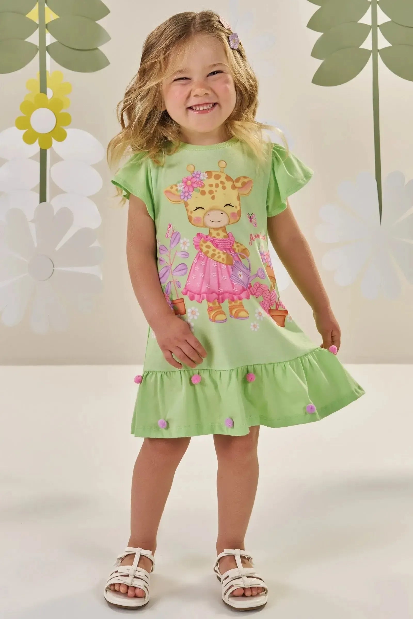 Vestido em Meia Malha 88900 Kukiê Bebê Menina