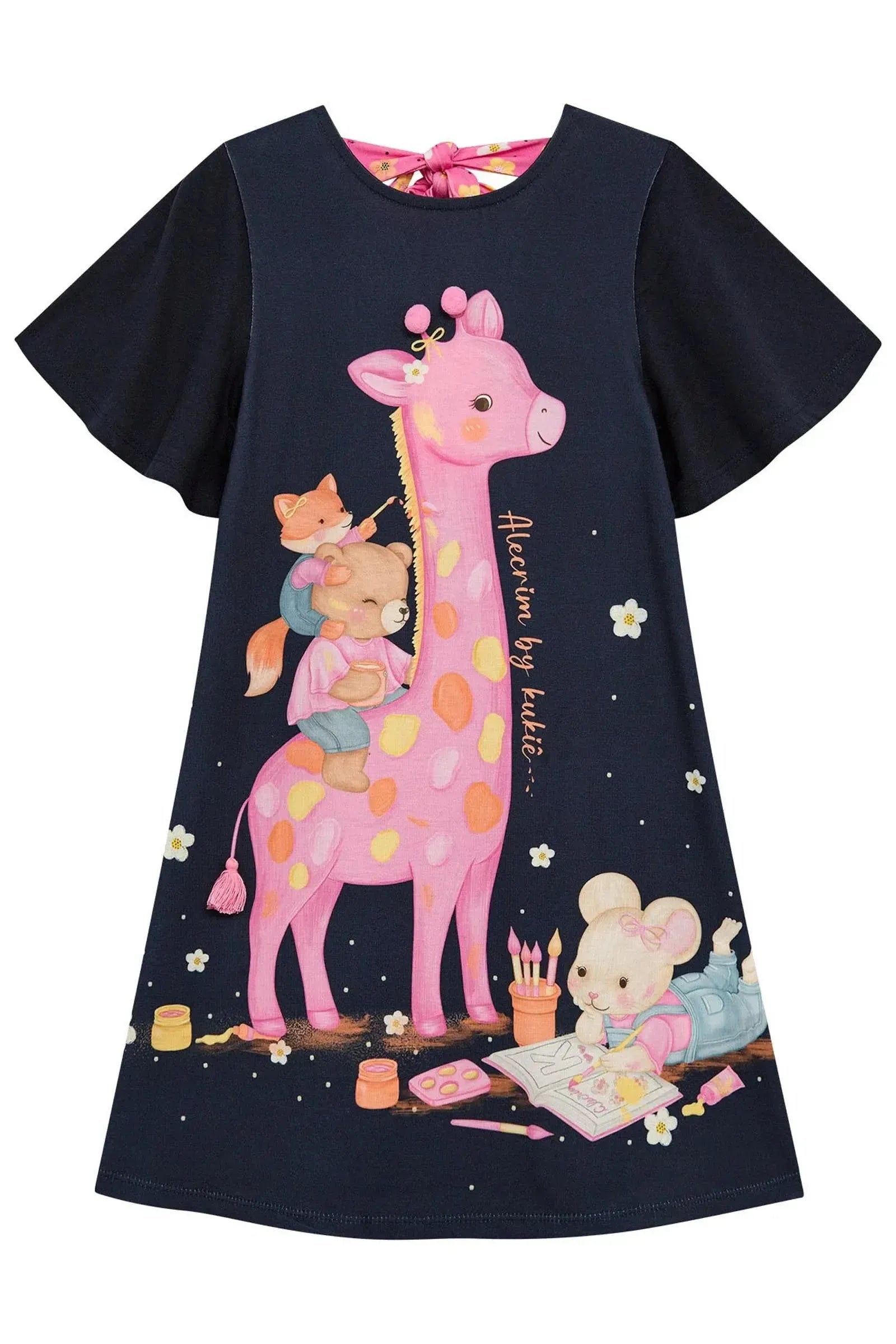 Vestido em Meia Malha 94804 Kukiê Infantil Menina