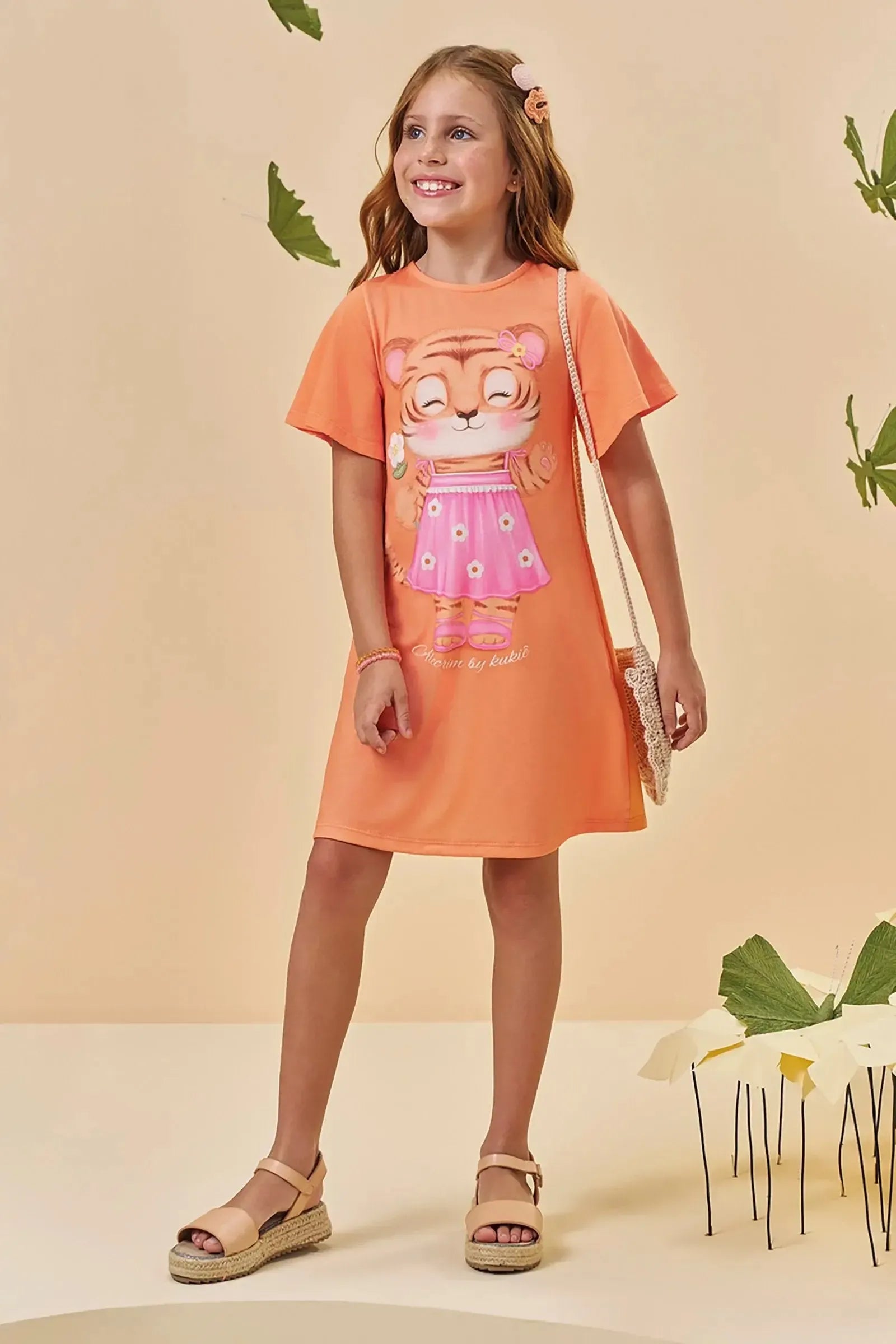 Vestido em Meia Malha 94805 Kukiê Infantil Menina