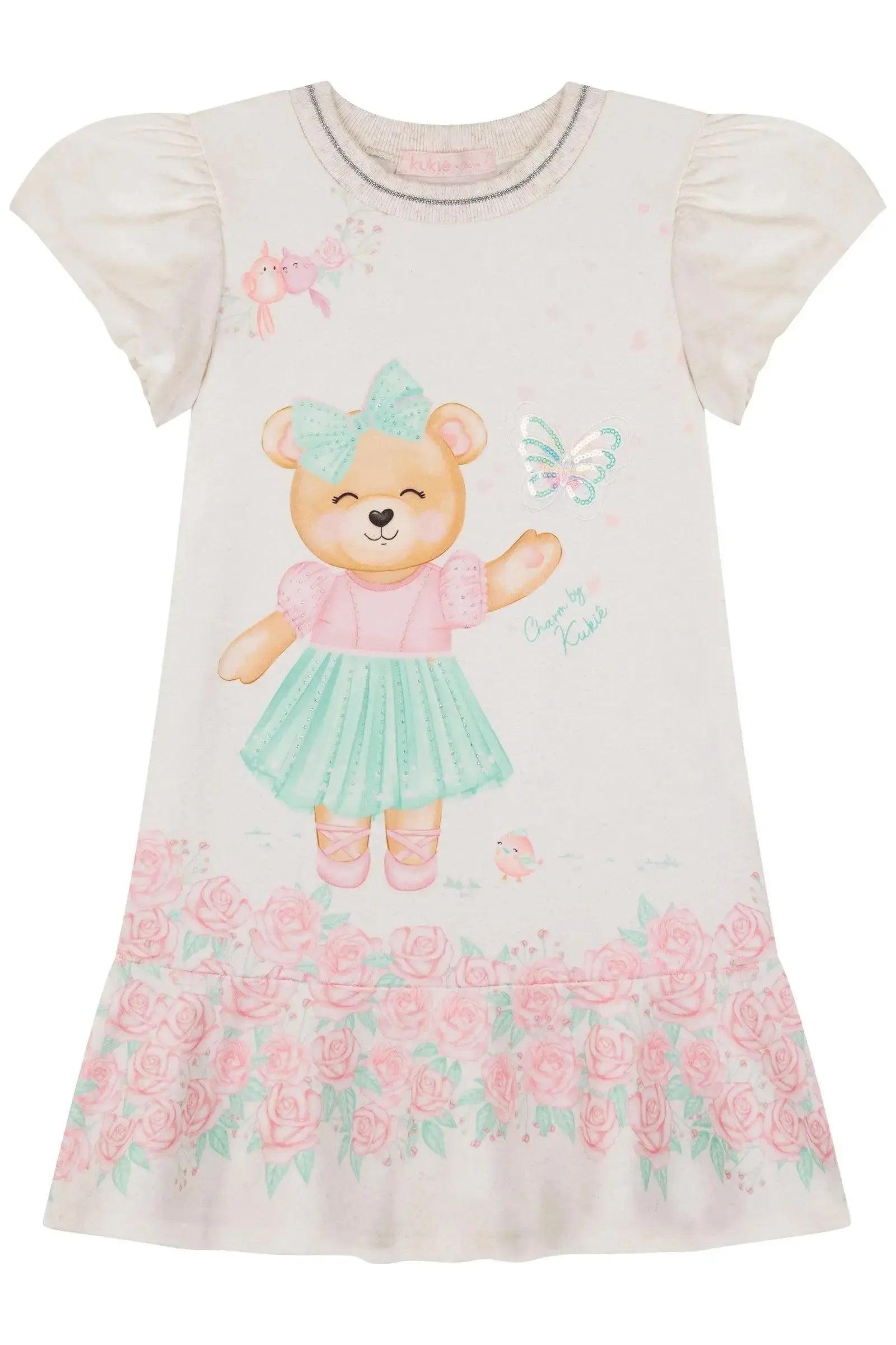 Vestido em Molecotton 86995 Kukiê Infantil Menina
