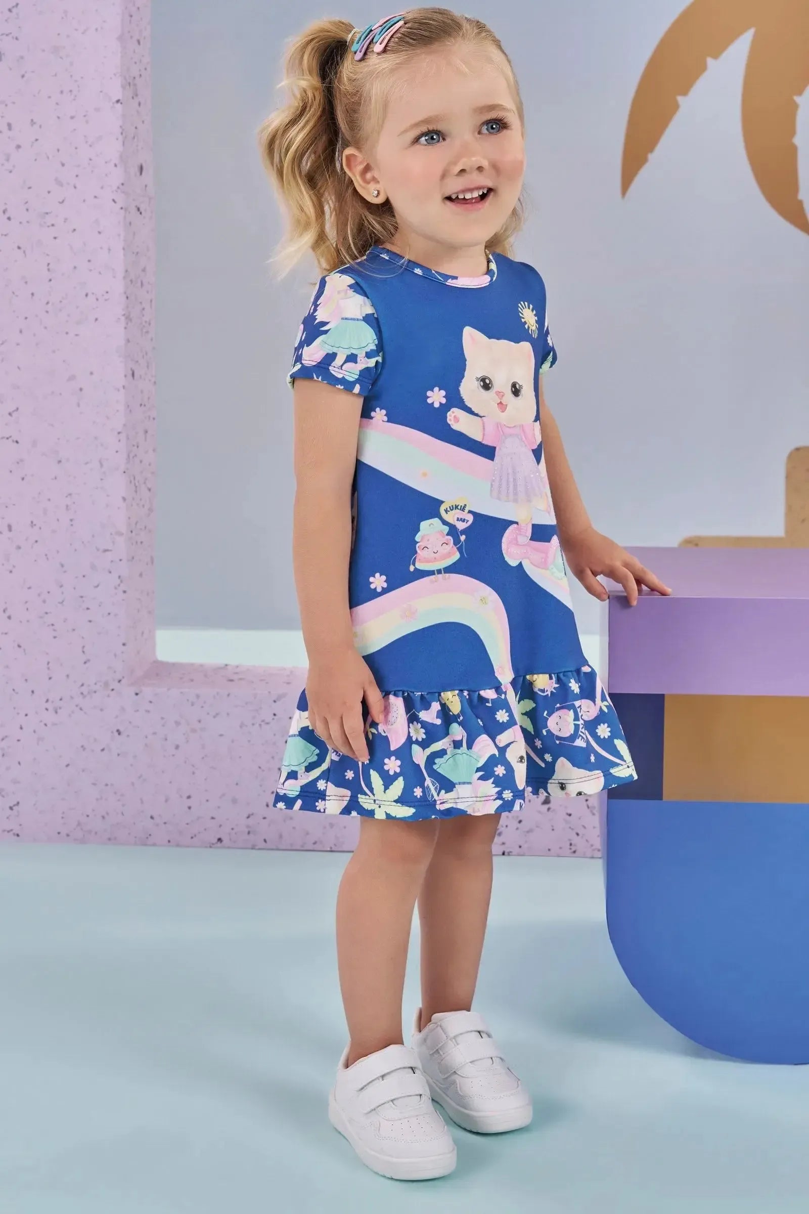 Vestido em Molecotton 87268 Kukiê Bebê Menina