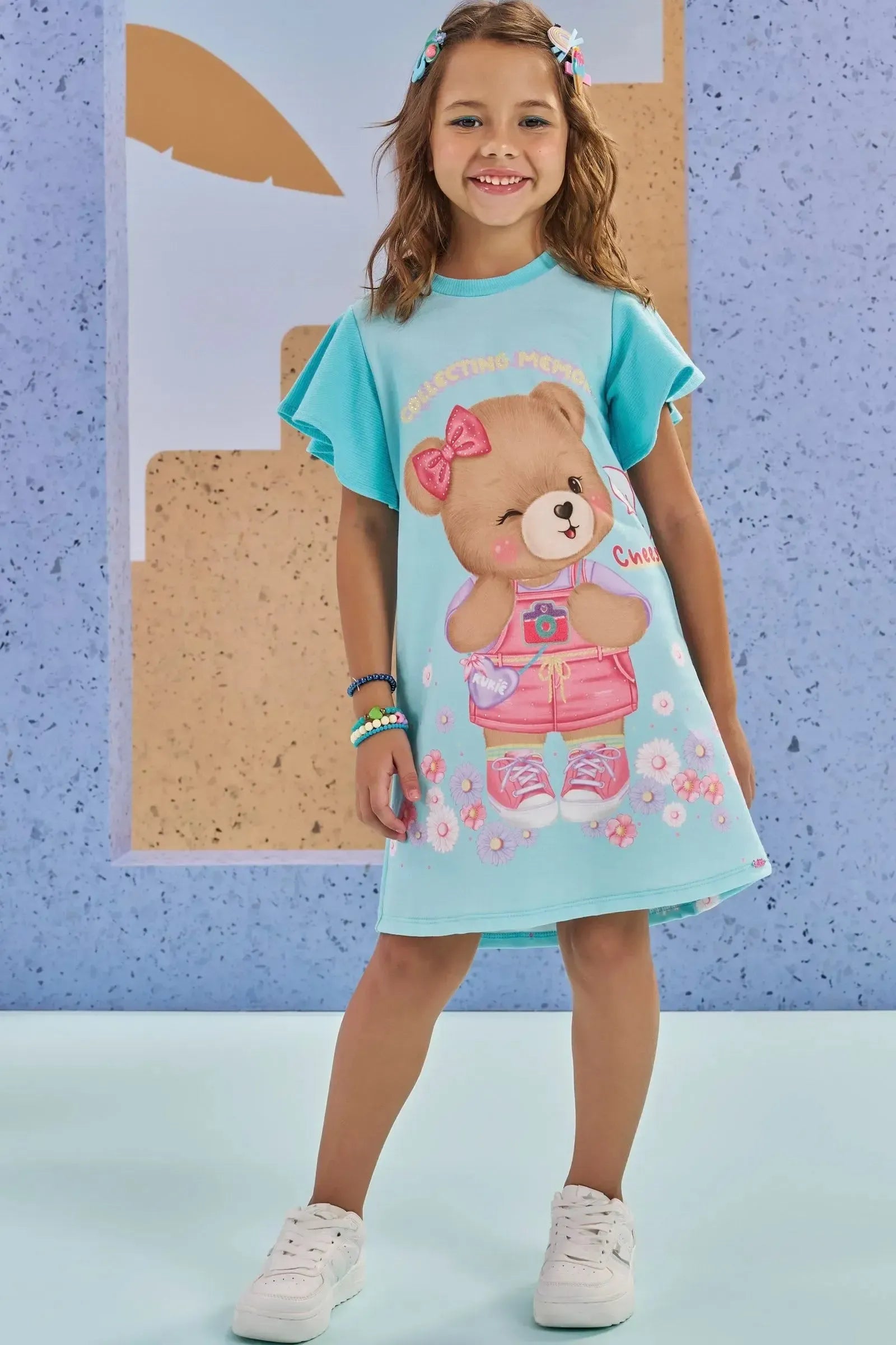 Vestido em Molecotton 87650 Kukiê Infantil Menina
