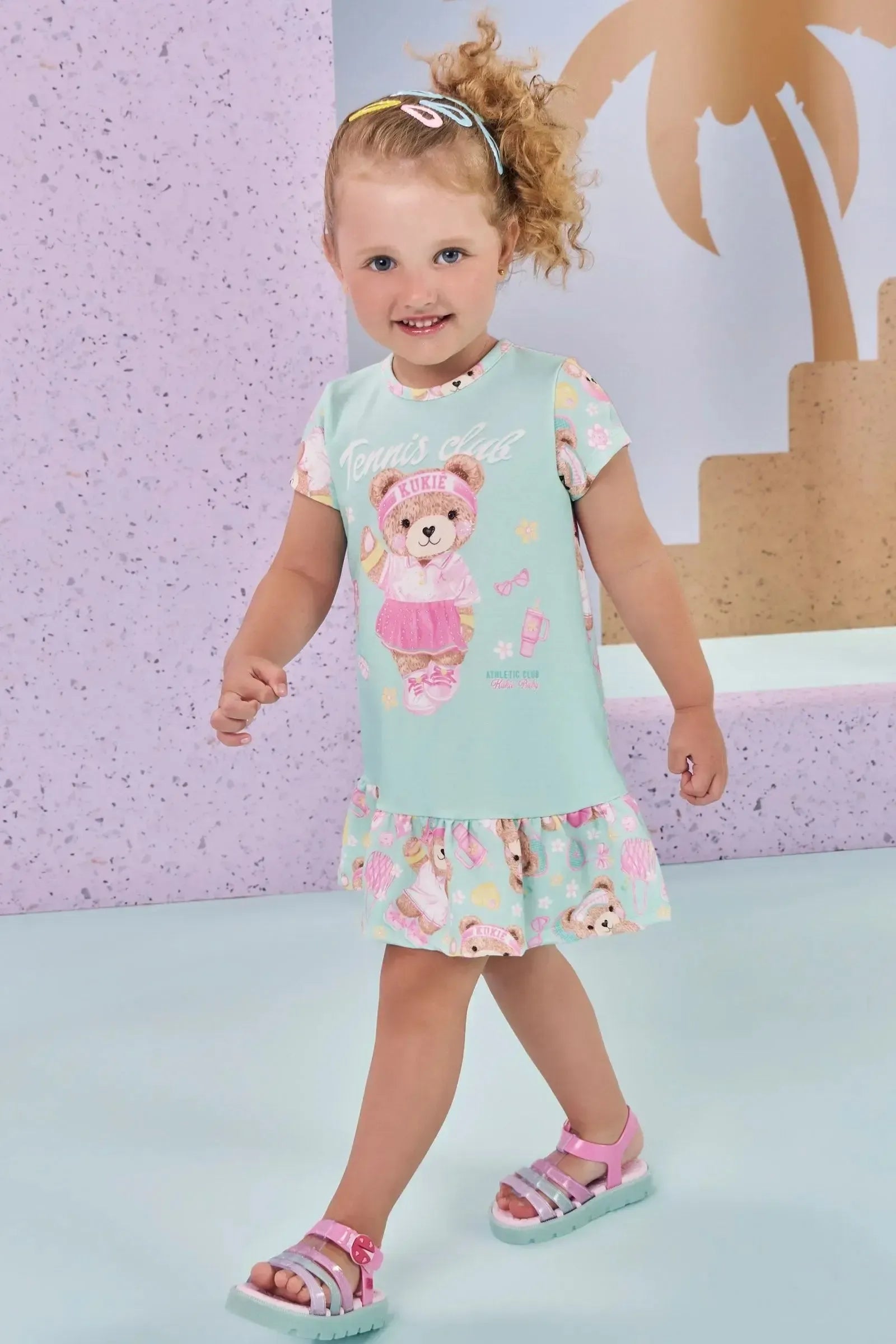 Vestido em Molecotton 88546 Kukiê Bebê Menina