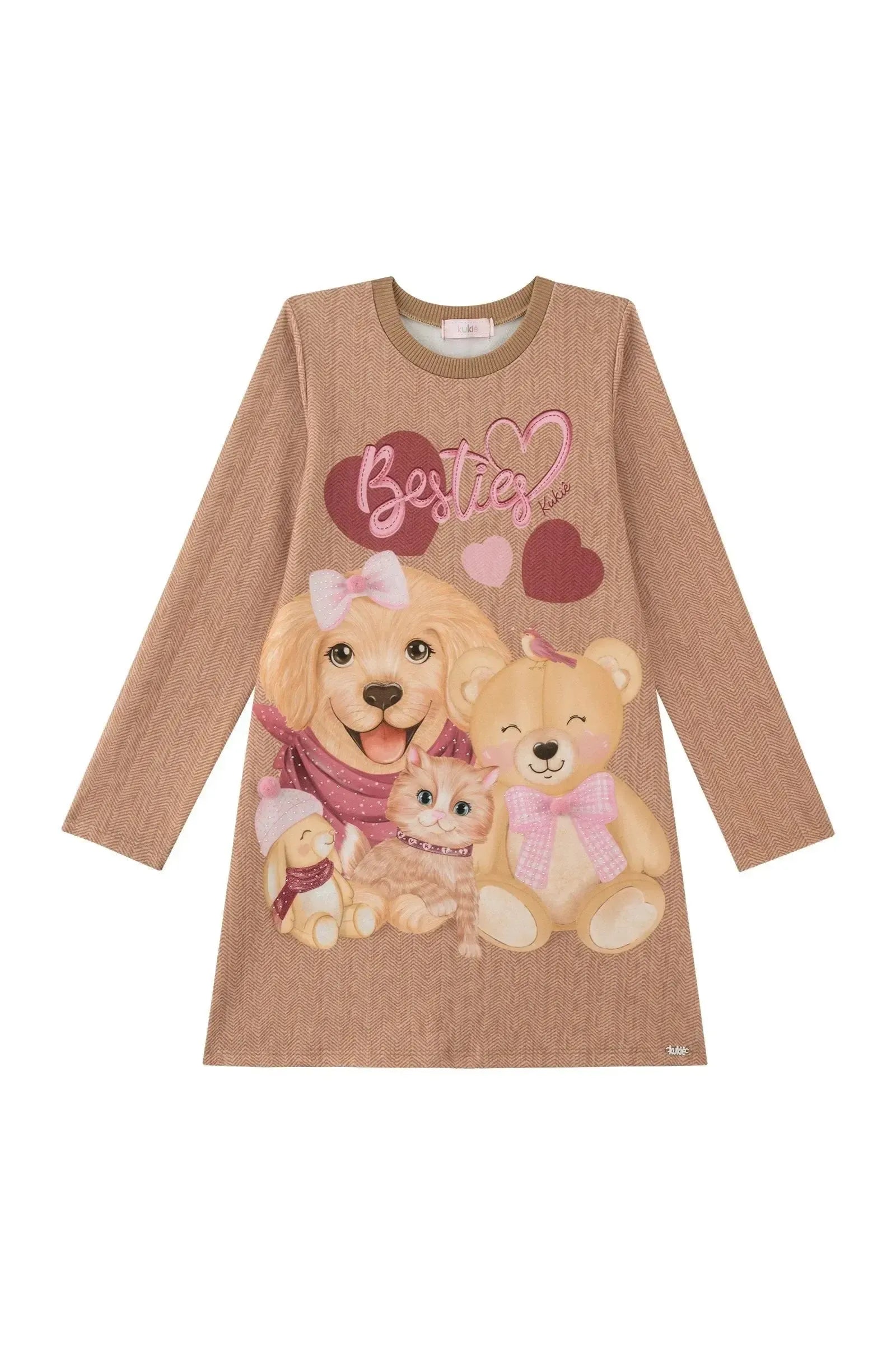 Vestido em Molecotton 89566 Kukiê Infantil Menina