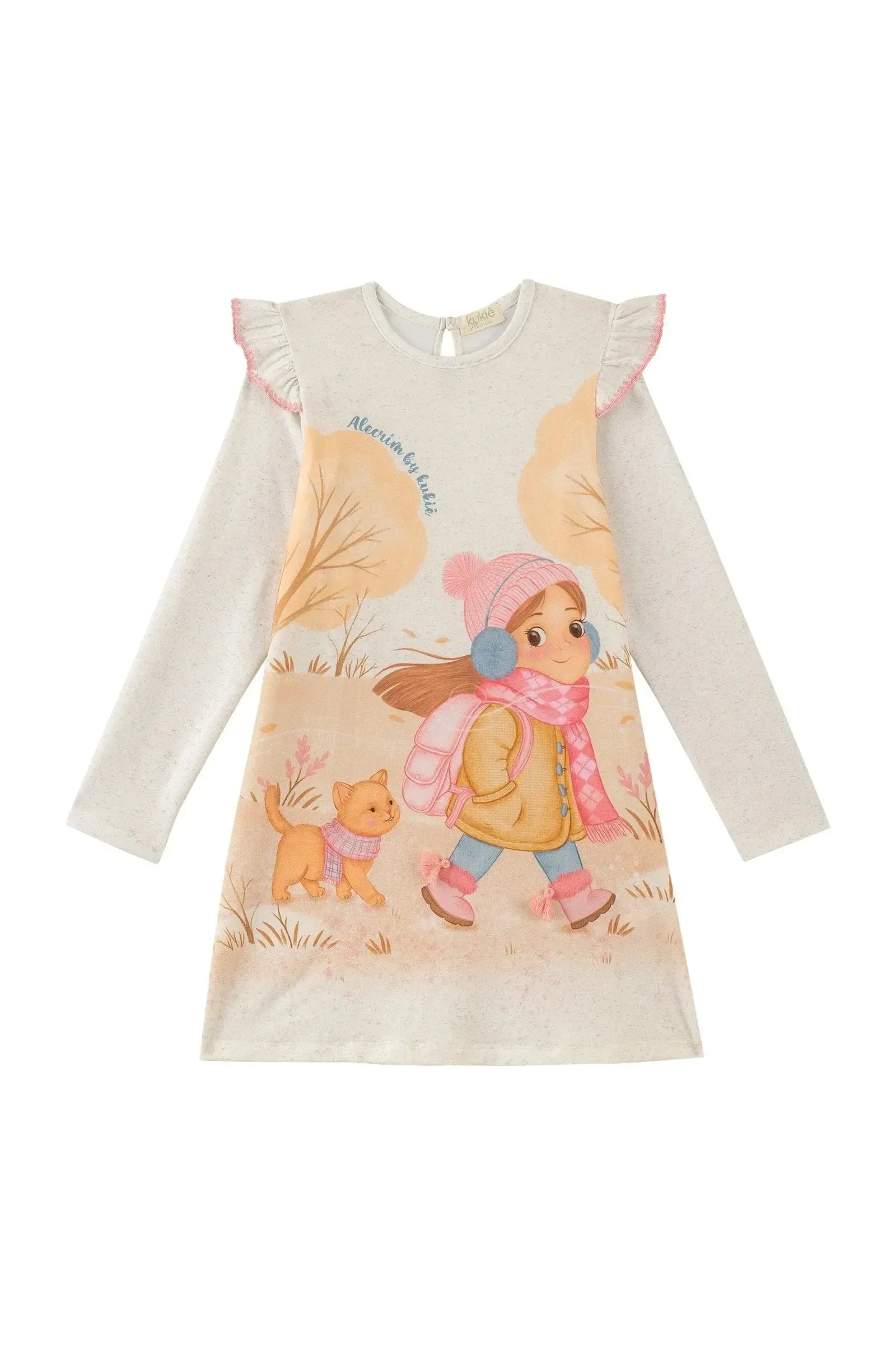 Vestido em Molecotton 89595 Kukiê Infantil Menina