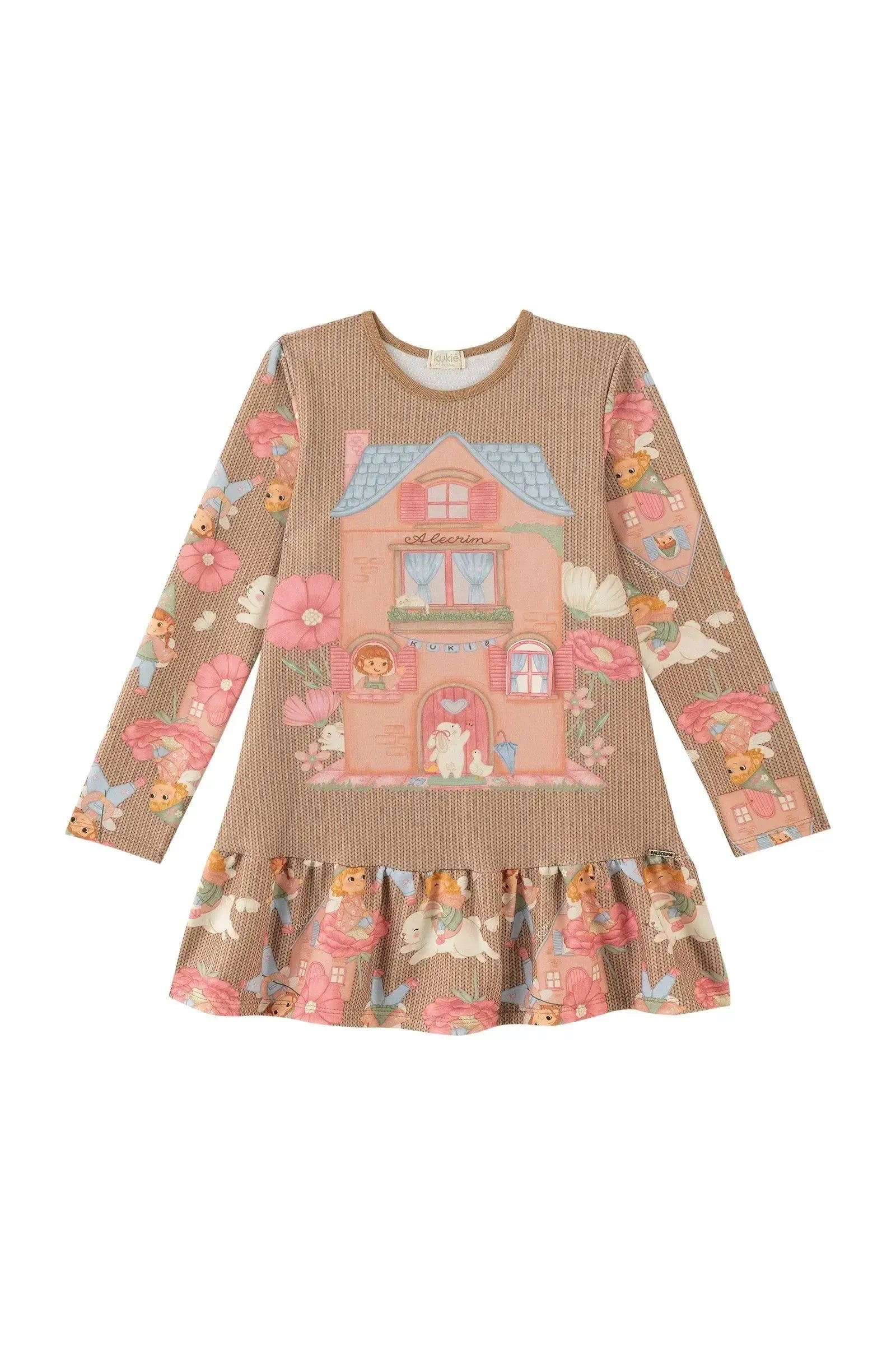 Vestido em Molecotton 90302 Kukiê Infantil Menina