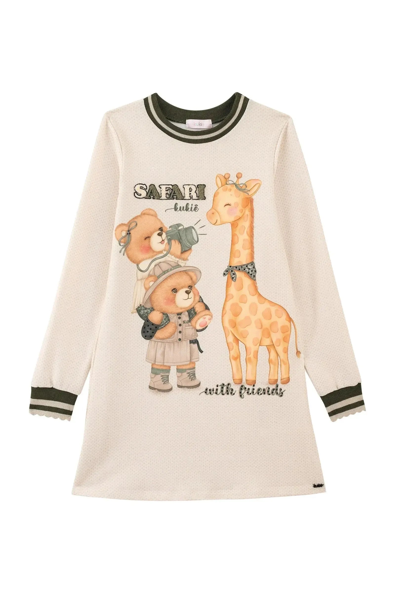 Vestido em Molecotton 90574 Kukiê Infantil Menina