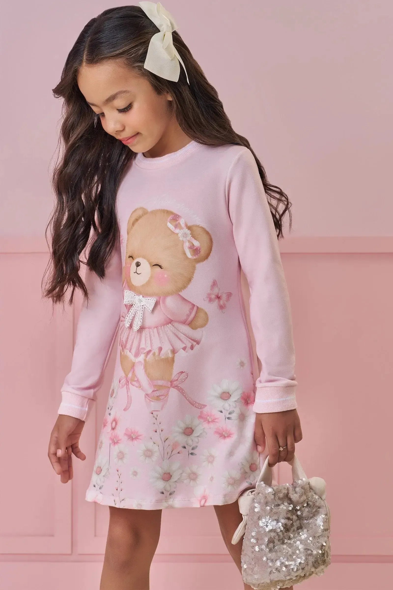 Vestido em Molecotton 92079 Kukiê Infantil Menina