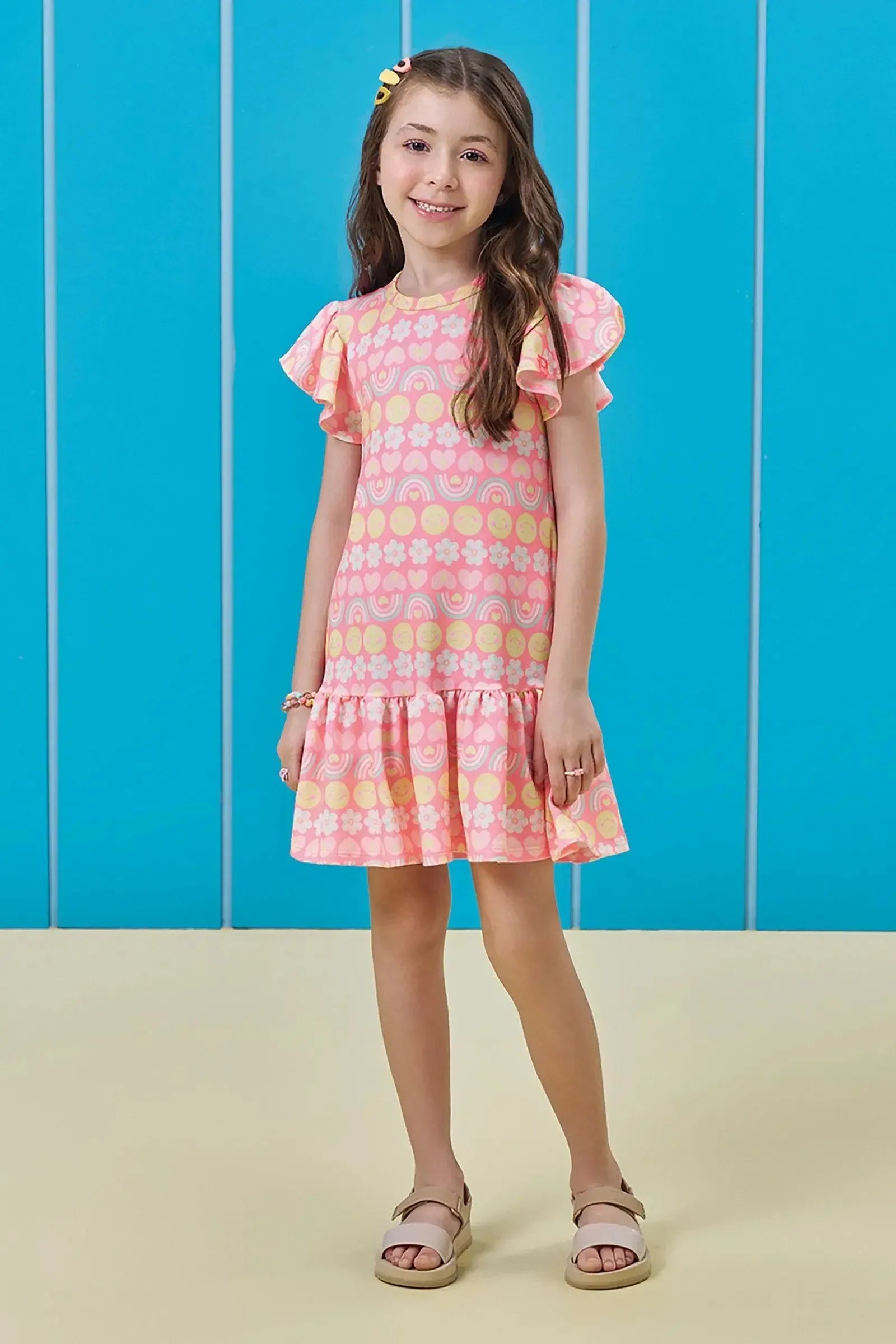 Vestido em Molecotton 95082 Kukiê Infantil Menina