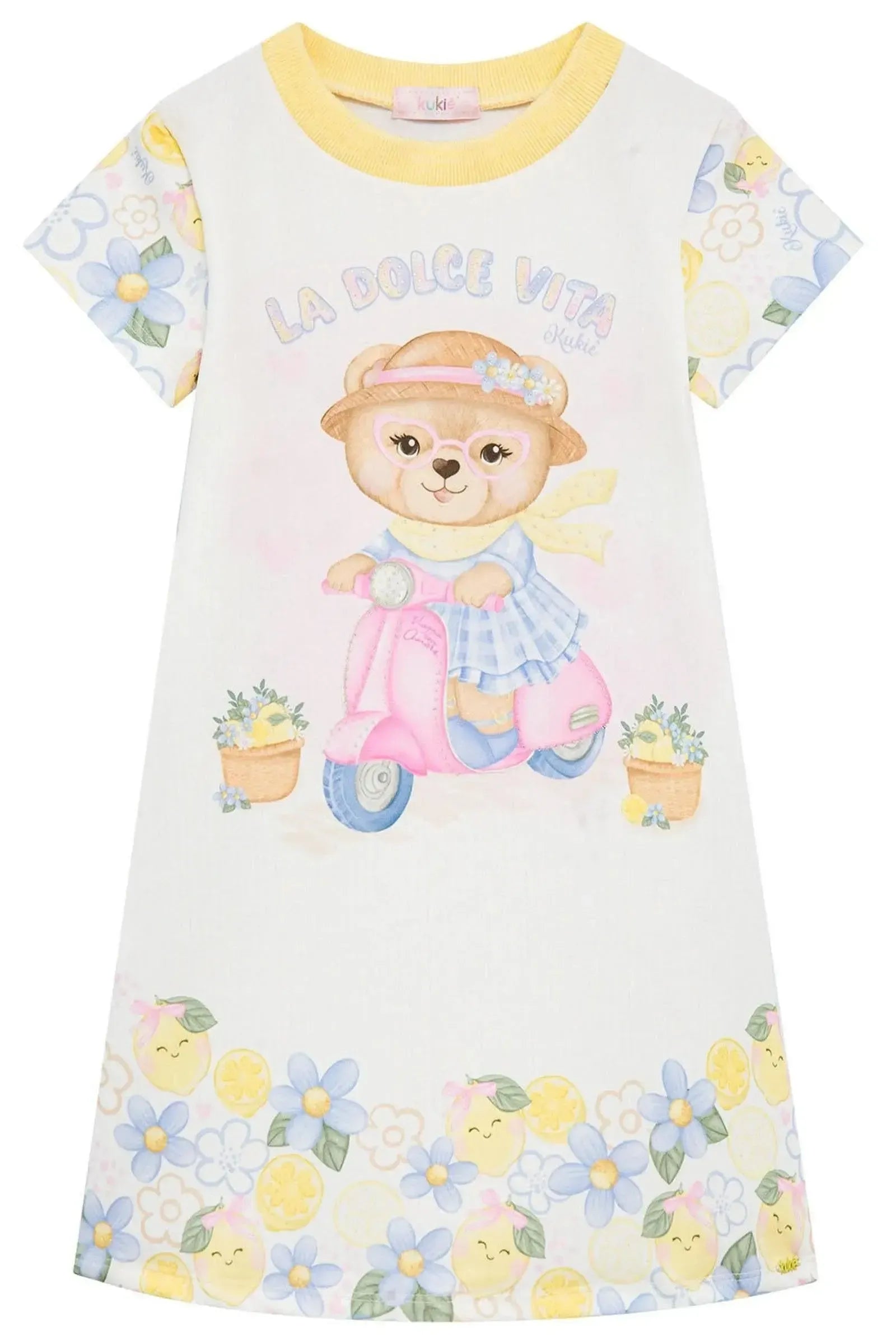 Vestido em Molecotton 95569 Kukiê Infantil Menina