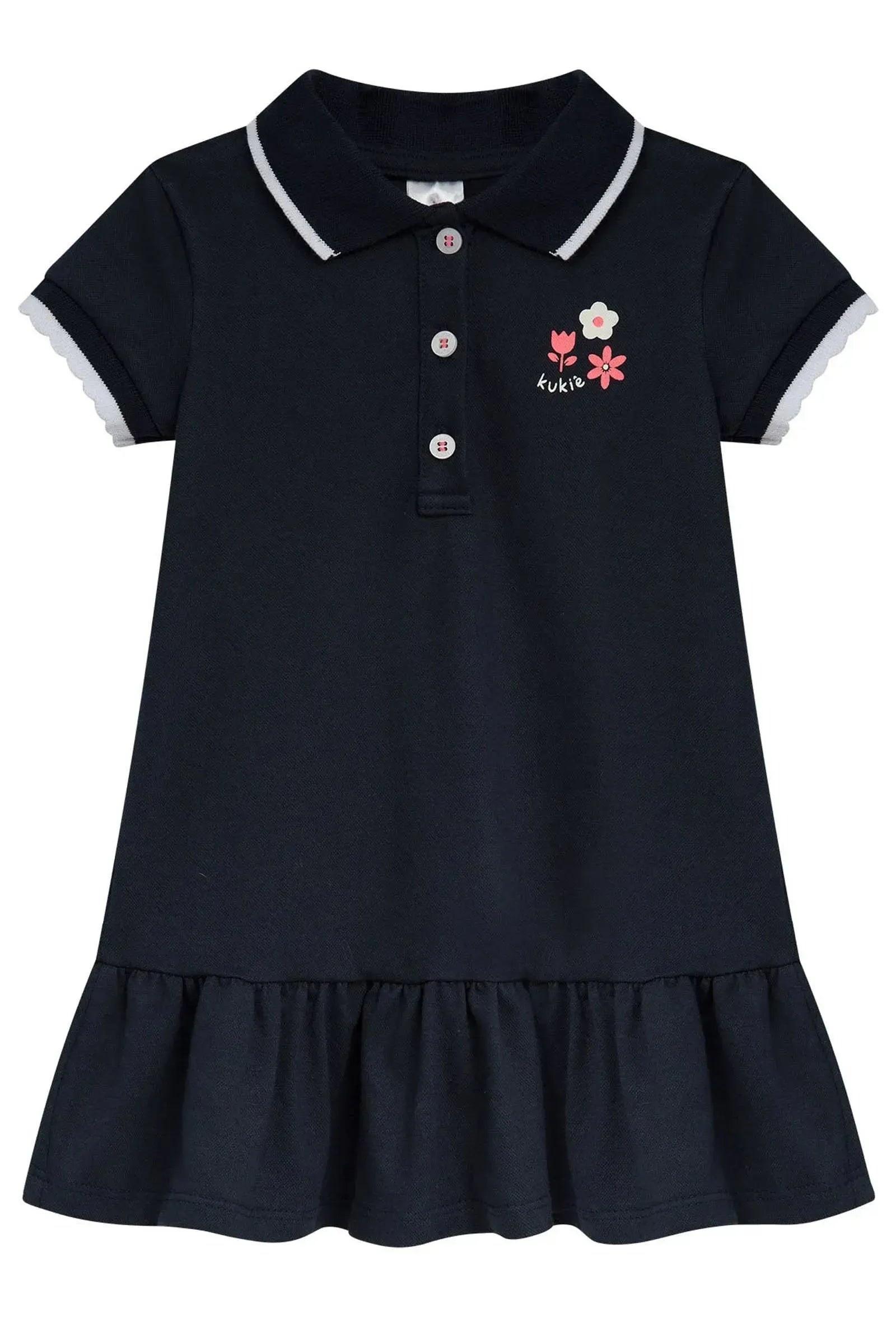 Vestido em Piquet com Elastano 94954 Kukiê Infantil Menina
