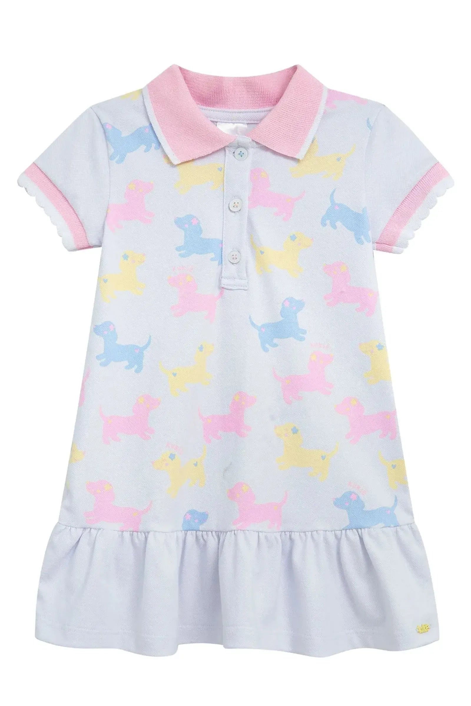 Vestido em Piquet com Elastano 94958 Kukiê Infantil Menina
