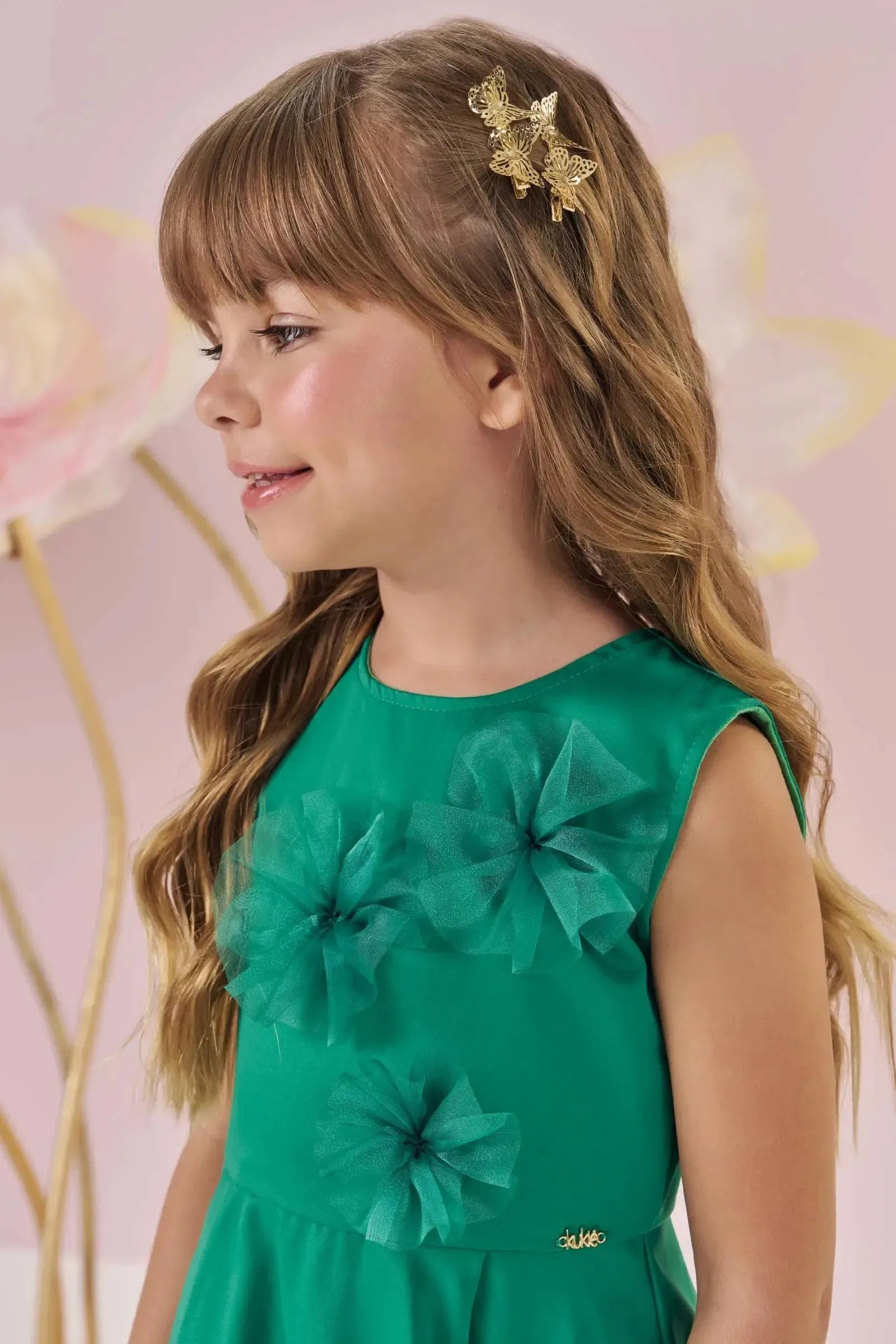 Vestido em Super Cetim 89550 Kukiê Infantil Menina