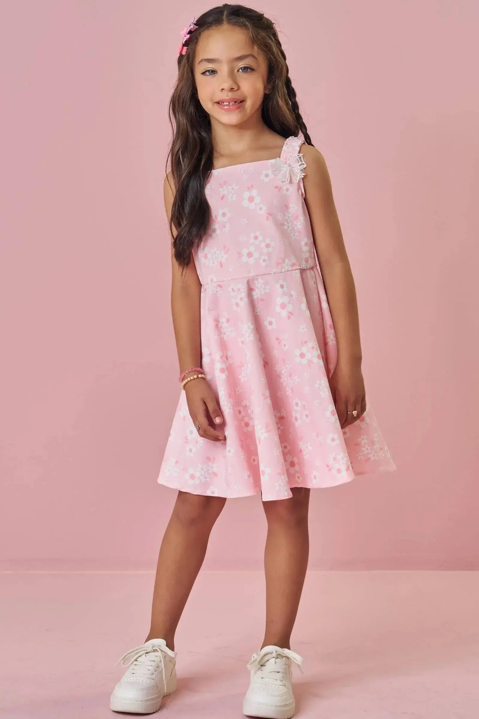 Vestido em Super Cetim 90282 Kukiê Infantil Menina