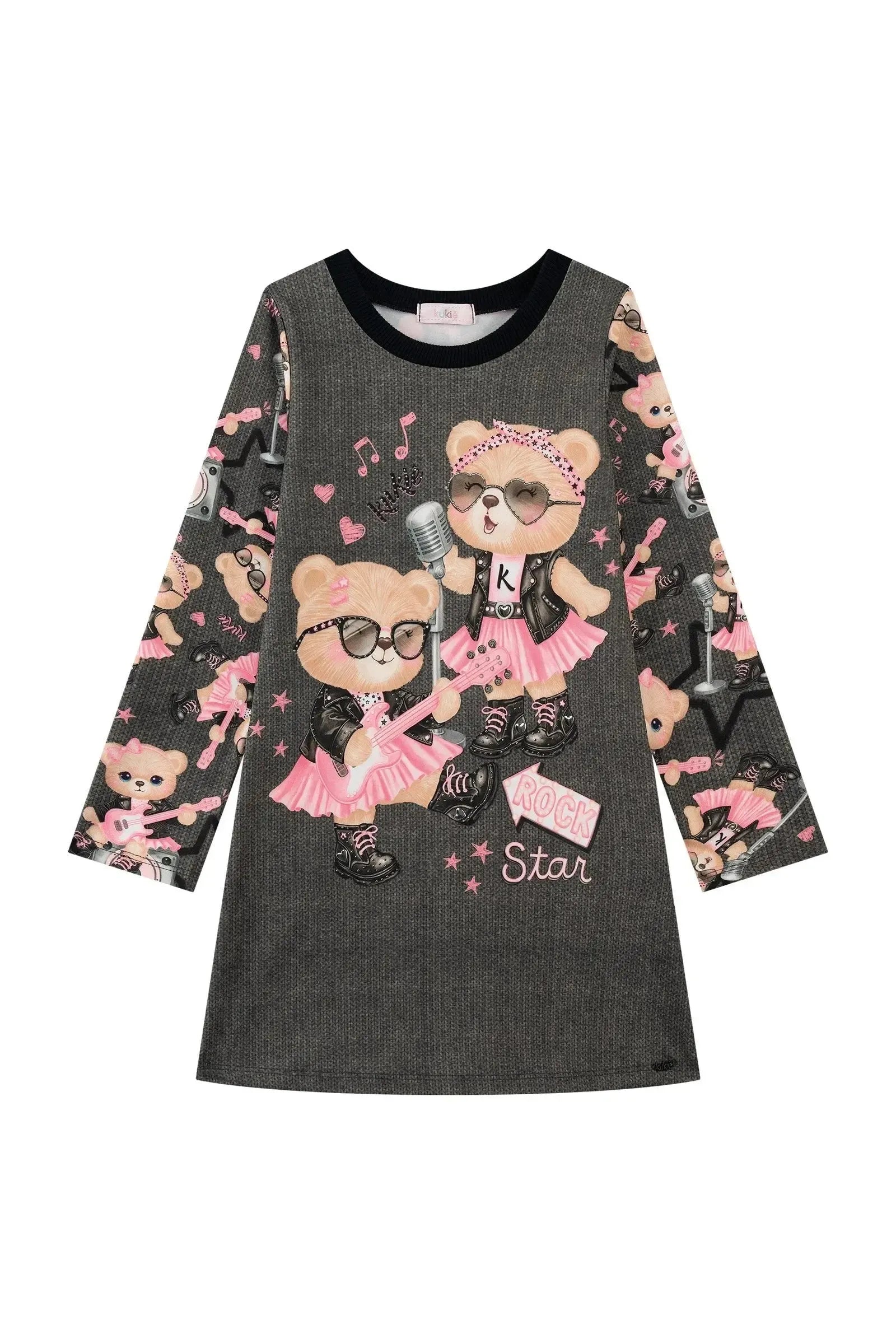 Vestido em Termoskin Peluciado 89569 Kukiê Infantil Menina