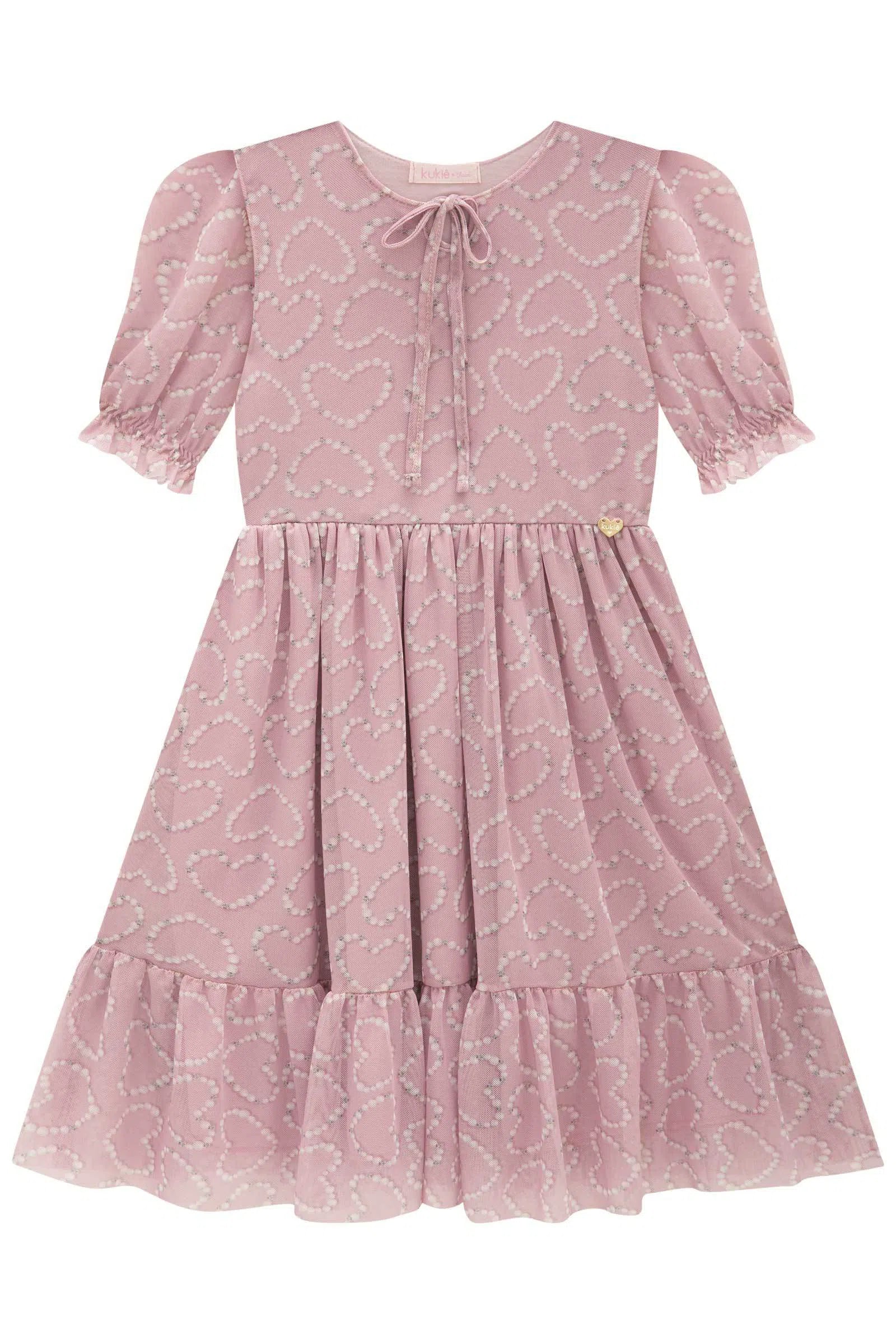 Vestido Infantil Menina em Tule com Elastano 82359 Kukiê