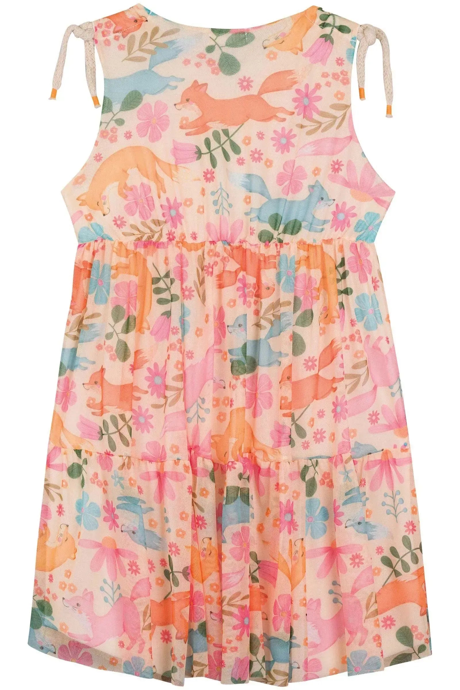 Vestido em Tule com Elastano 86489 Kukiê Infantil Menina