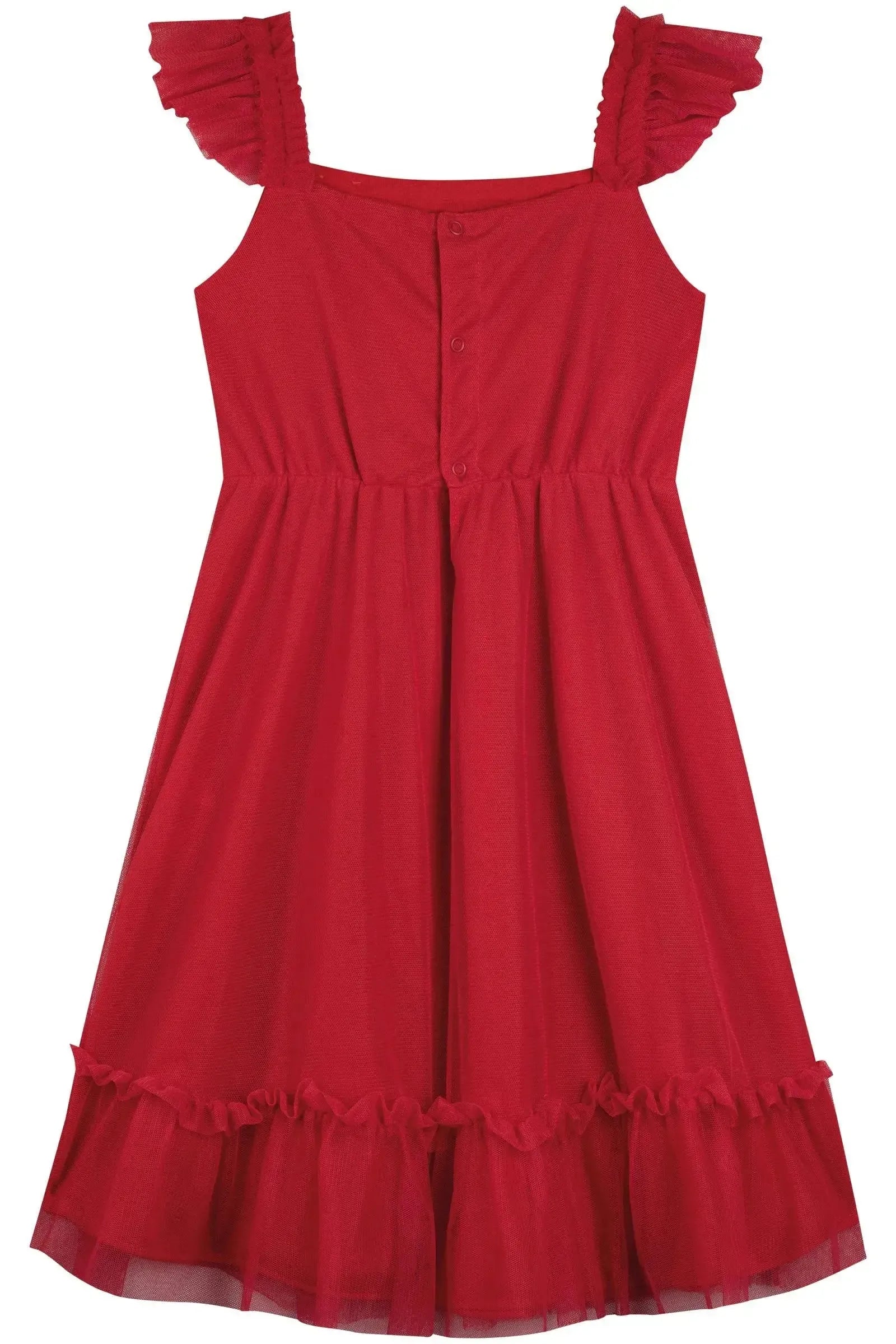 Vestido em Tule com Elastano 88351 Kukiê Infantil Menina