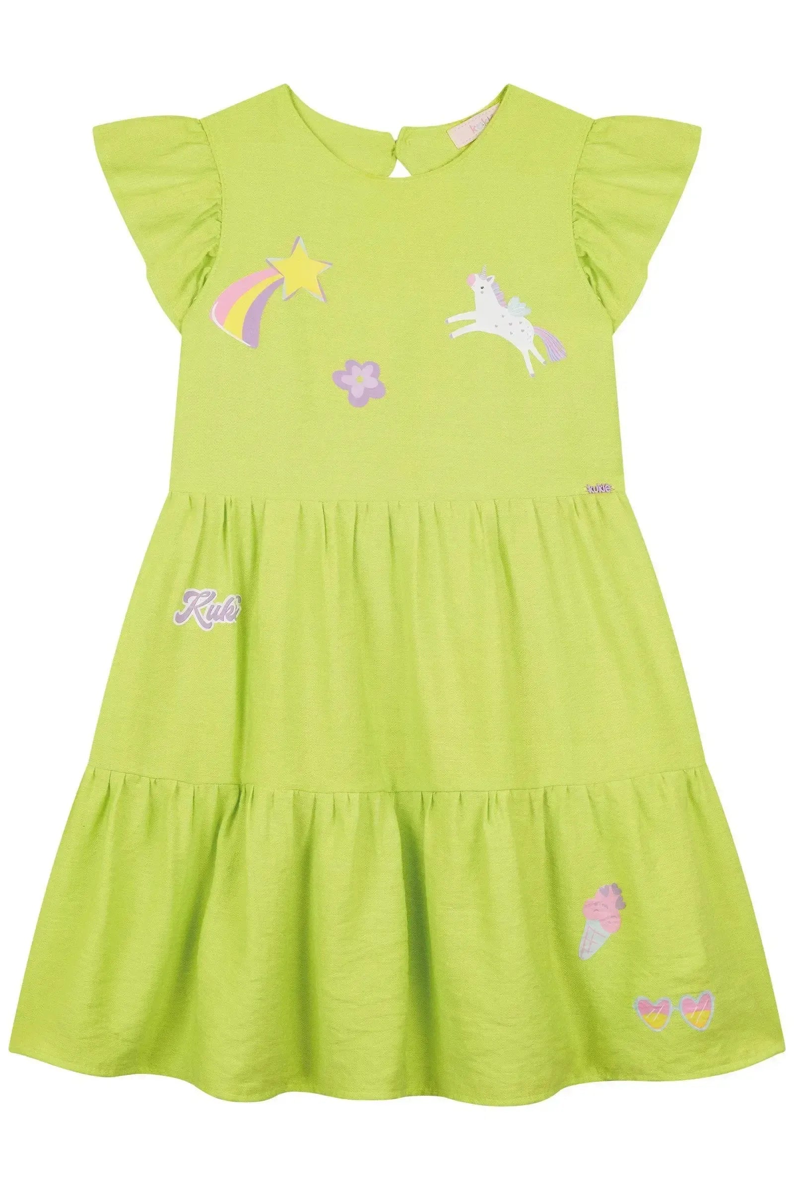 Vestido em Viscose 87677 Kukiê Infantil Menina
