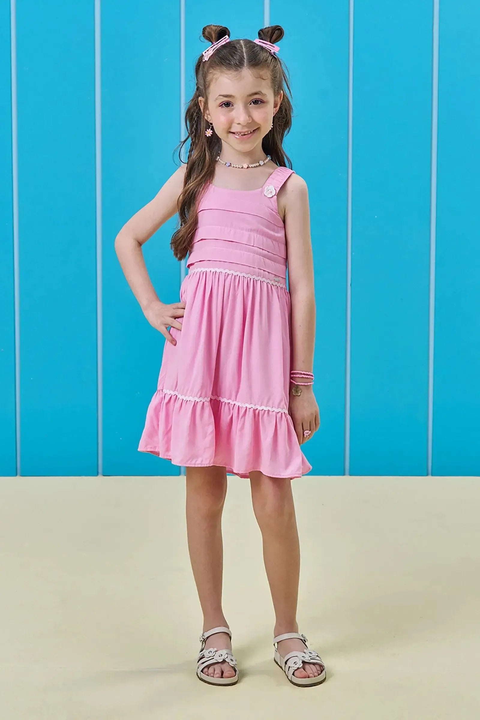 Vestido em Viscose 96394 Kukiê Infantil Menina